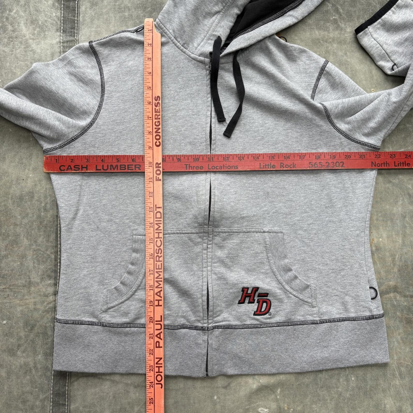 Harley Davidson Vintage Y2K Harley Davidson Biker Grunge Full Zip Hoodie Size XL / US 12-14 / IT 48-50 - 5 Thumbnail