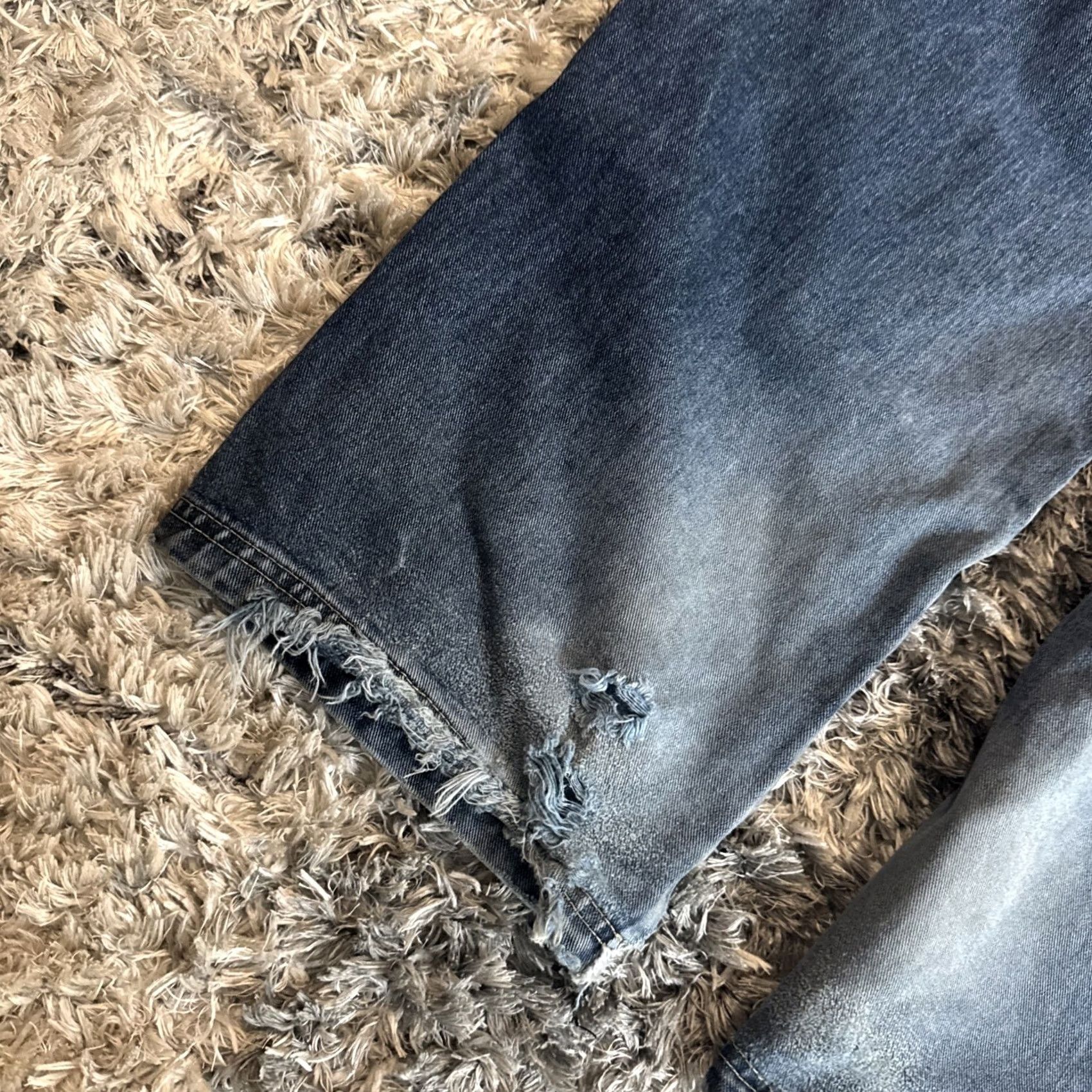 Denime Vintage Down & Dirty Jeans Men’s Size 40x32 Blue Denim Embroidered 90’s RARE HTF Size US 40 / EU 56 - 2 Thumbnail