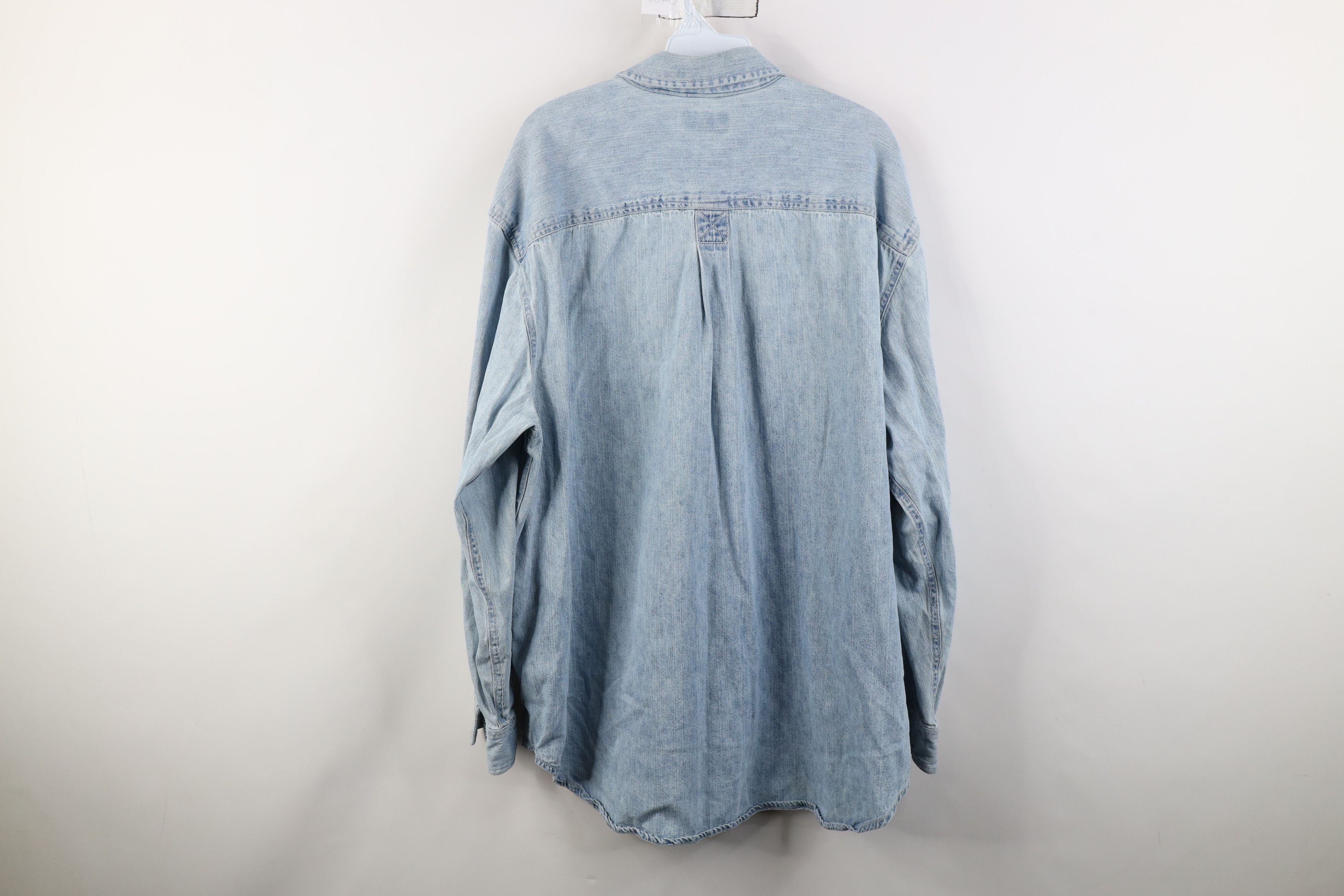 Vintage Vintage 90s Streetwear Heavy Denim Jean Button Down Shirt Size US XL / EU 56 / 4 - 11 Thumbnail