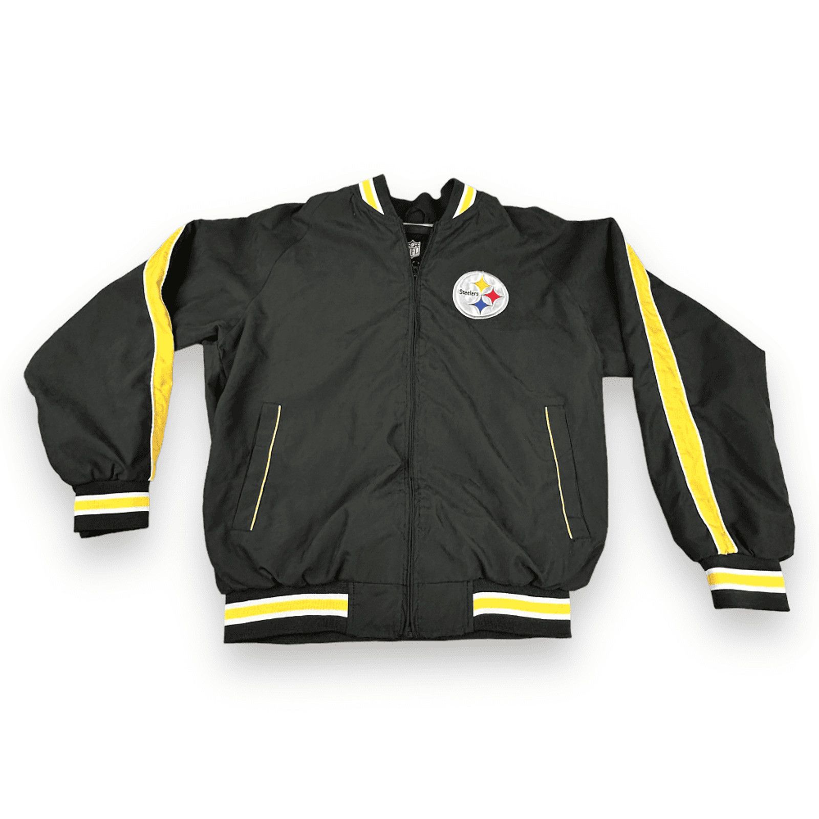 Vintage Pittsburgh Steelers Reebok Jacket - Medium Black Polyester