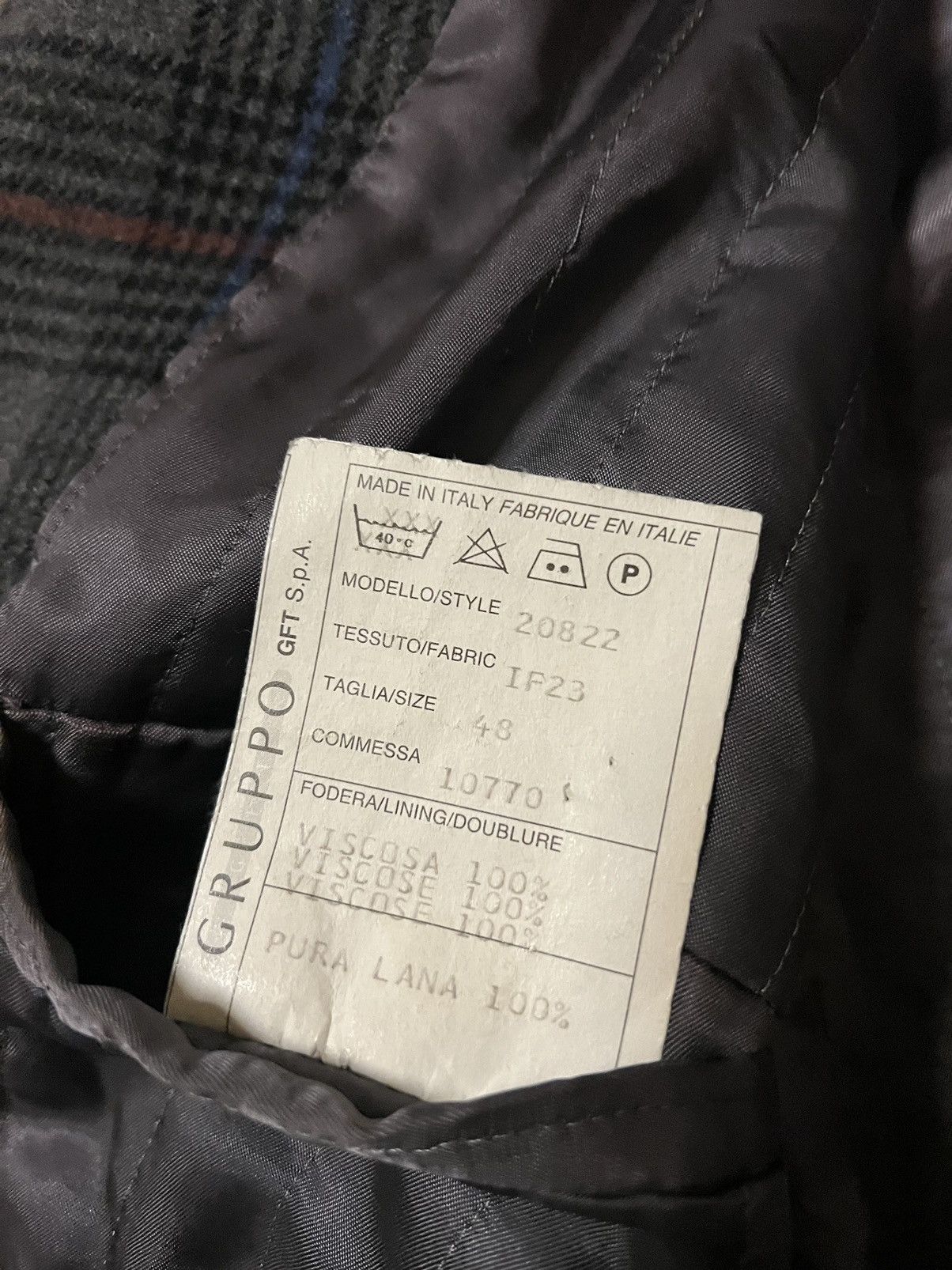 Louis Feraud × Vintage Vintage Feraud Wool Plaid Blazer Coat Size 48 Size 48R - 6 Thumbnail