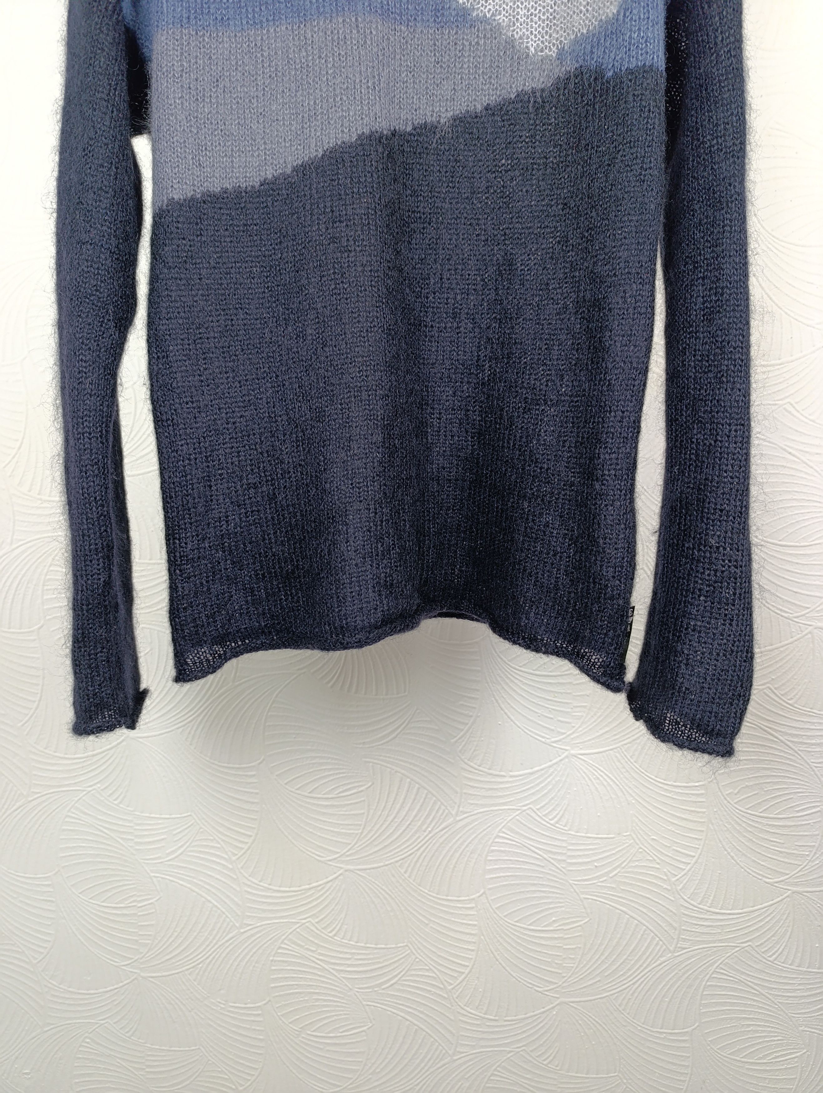 Armani EMPORIO ARMANI MENS MOHAIR KNITTED SWEATER BIG LOGO Size US S / EU 44-46 / 1 - 3 Thumbnail