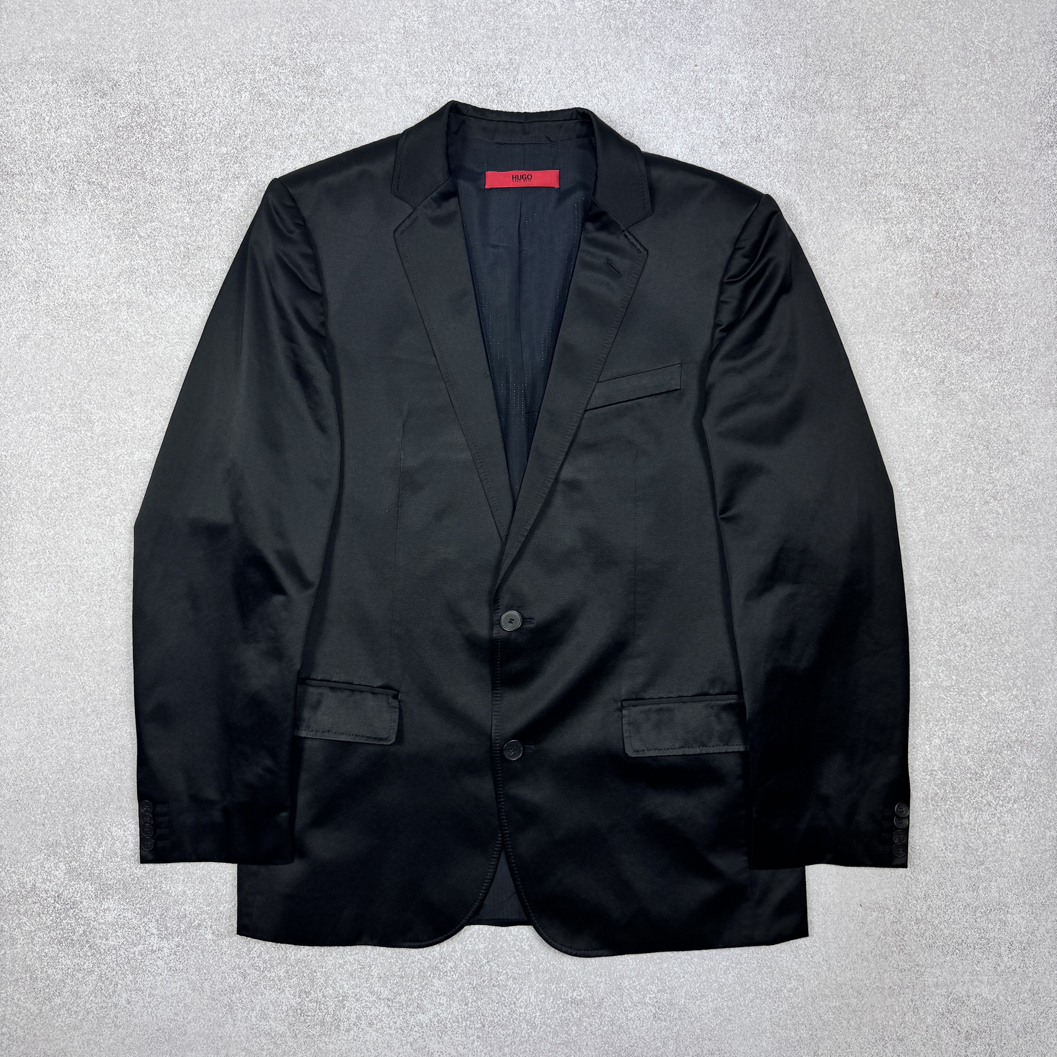Hugo Boss Men`s HUGO BOSS Alko/Heise Black Shiny Slim Fit Suit Size 50 Size 40R - 2 Thumbnail