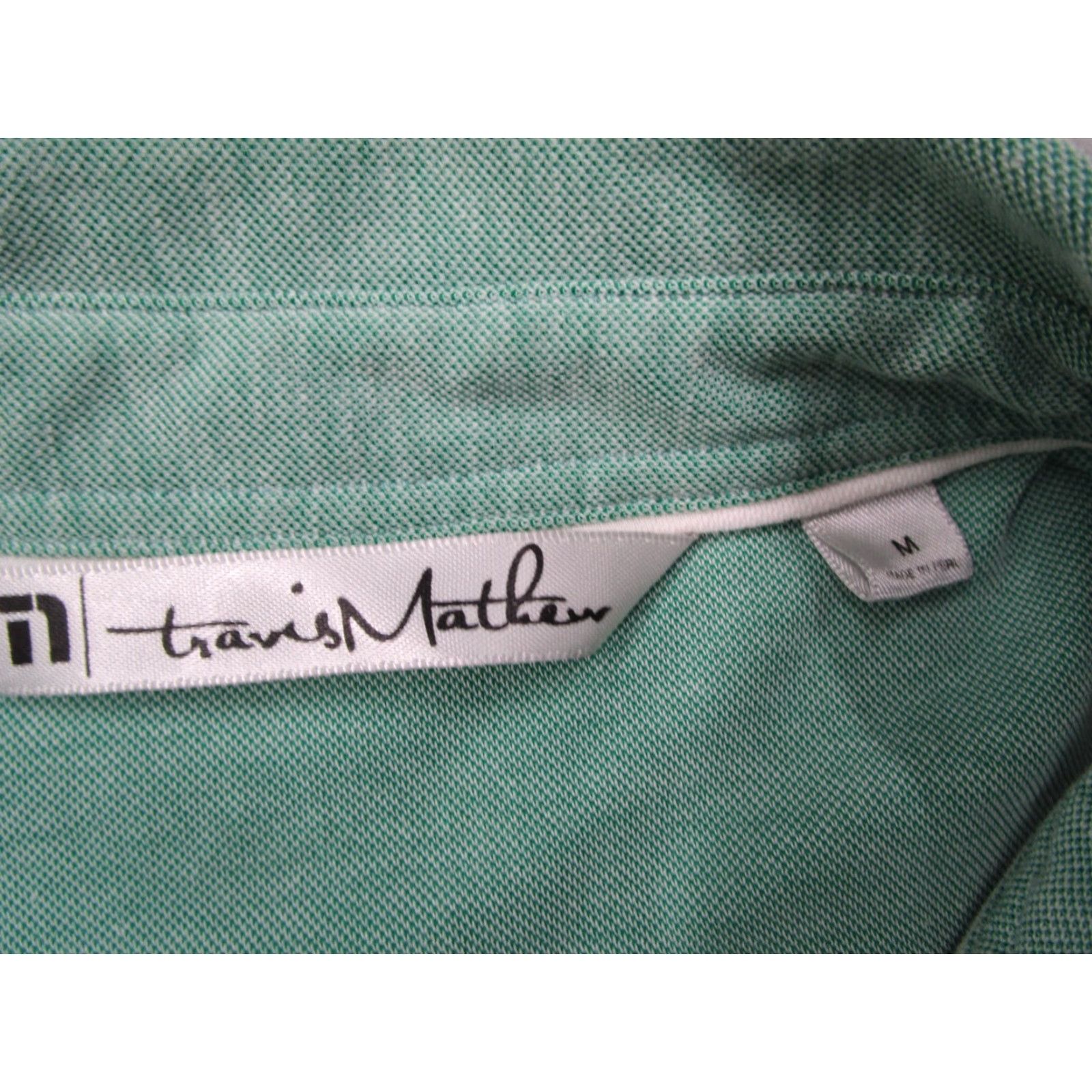 TravisMathew Travis Mathew Shirt Medium Green Pima Blend Polo Texas Las Colinas Golf Mens Size US M / EU 48-50 / 2 - 3 Thumbnail