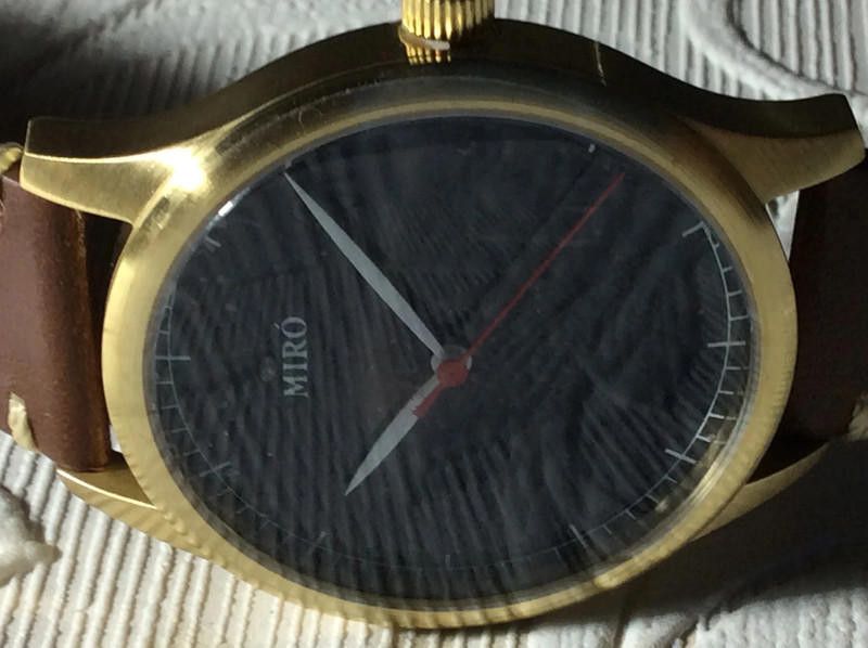 Designer miro blue dial brown leather strap watch Size ONE SIZE - 3 Thumbnail
