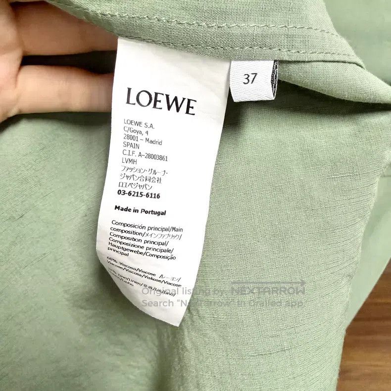 Loewe Loewe size 37 Green Short Sleeve Shirt, Embroidered Logo, P Size US S / EU 44-46 / 1 - 4 Thumbnail