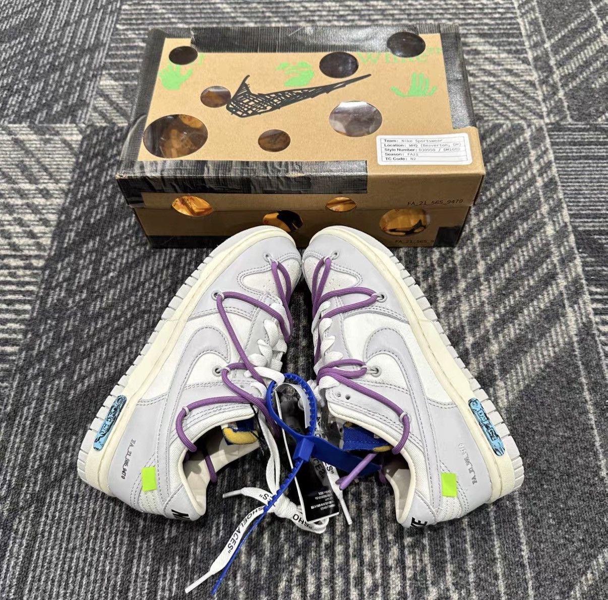 Off-White Off-White x Nike Dunk The 50 No.48 Co-branded Sneakers J42 Size US 6 / IT 36 - 4 Thumbnail