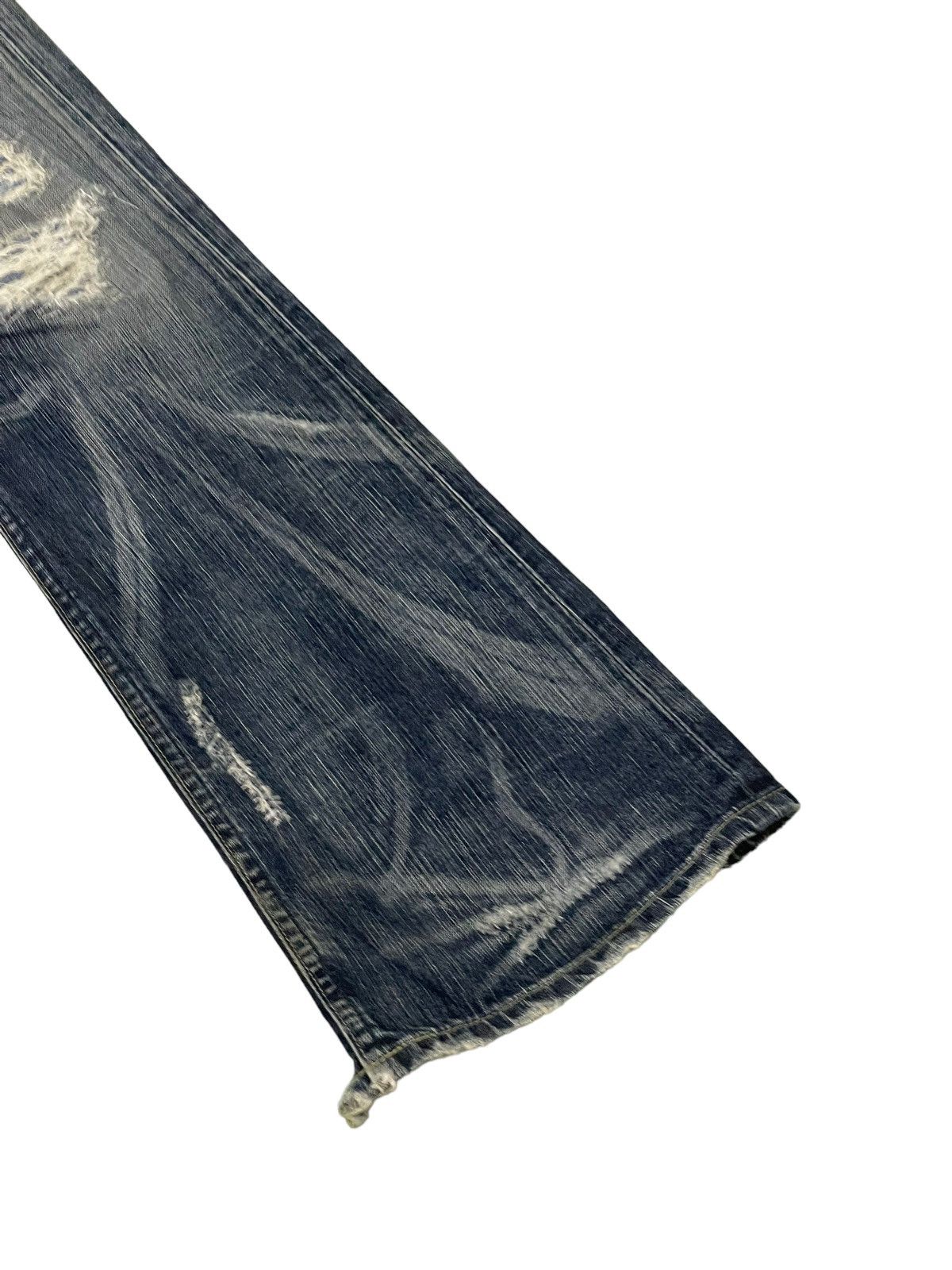 Edwin Flare Jeans Edwin Japan Distress Low Rise Boot Cut 8🟦5 Size US 31 - 4 Thumbnail