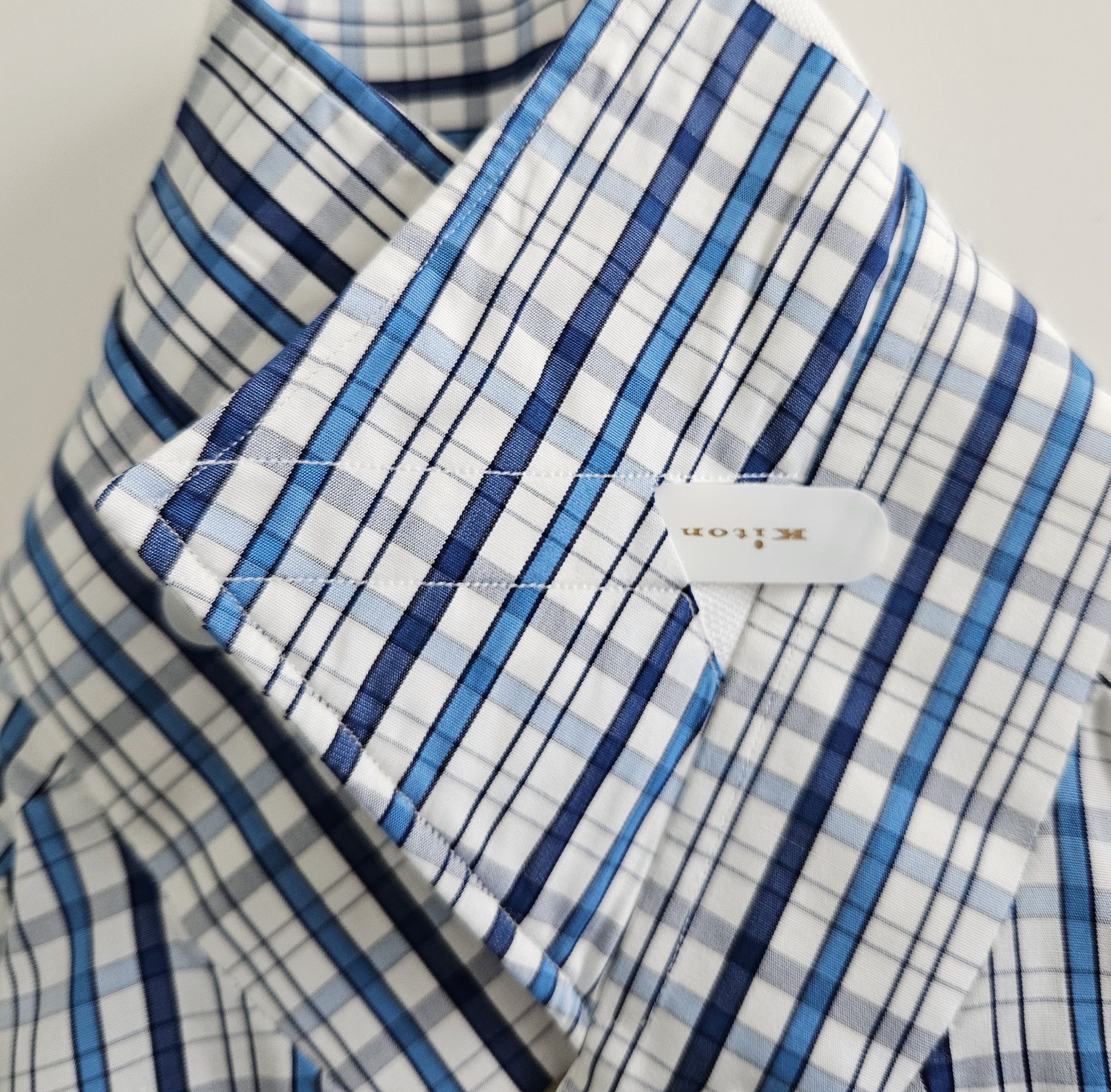 Kiton Kiton Black Dress Shirt – Blue Multi-Check, Size IT 38 / 15 Size US M / EU 48-50 / 2 - 6 Thumbnail
