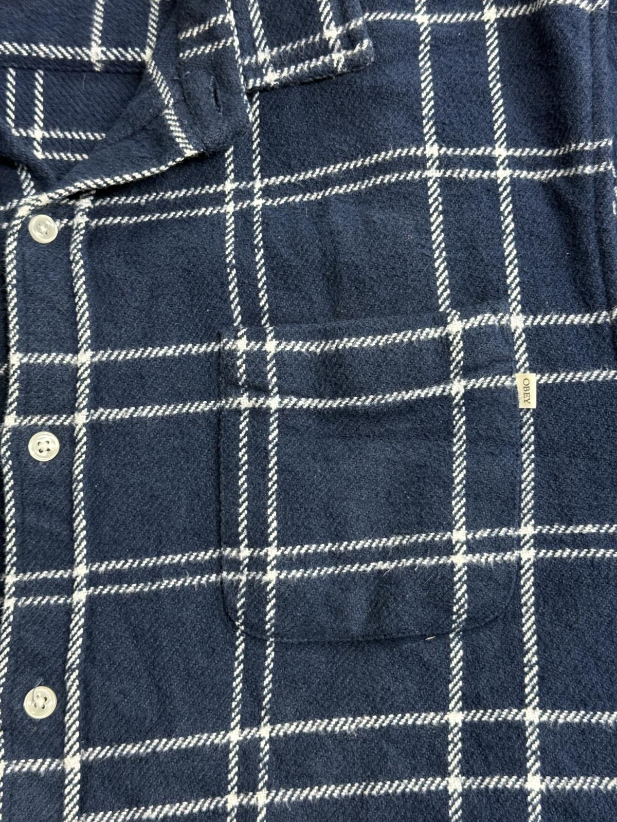 Other Obey Clothing - Obey Plaid Navy Flannel Fleece Material XL Size US XL / EU 56 / 4 - 4 Thumbnail