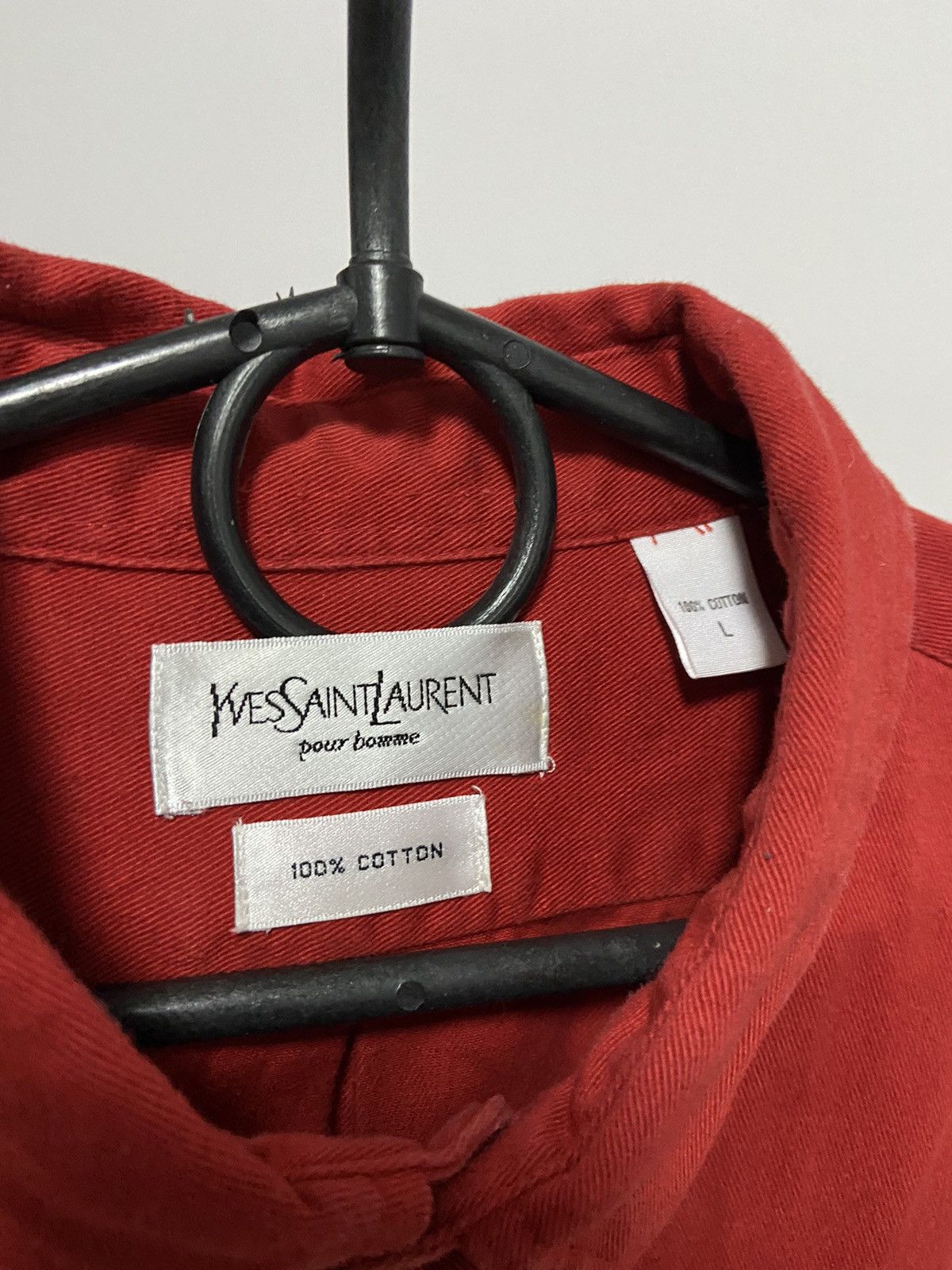 Vintage × Yves Saint Laurent Yves Saint Laurent Vintage Button Ups Luxury Small Logo YSL Size US L / EU 52-54 / 3 - 5 Thumbnail
