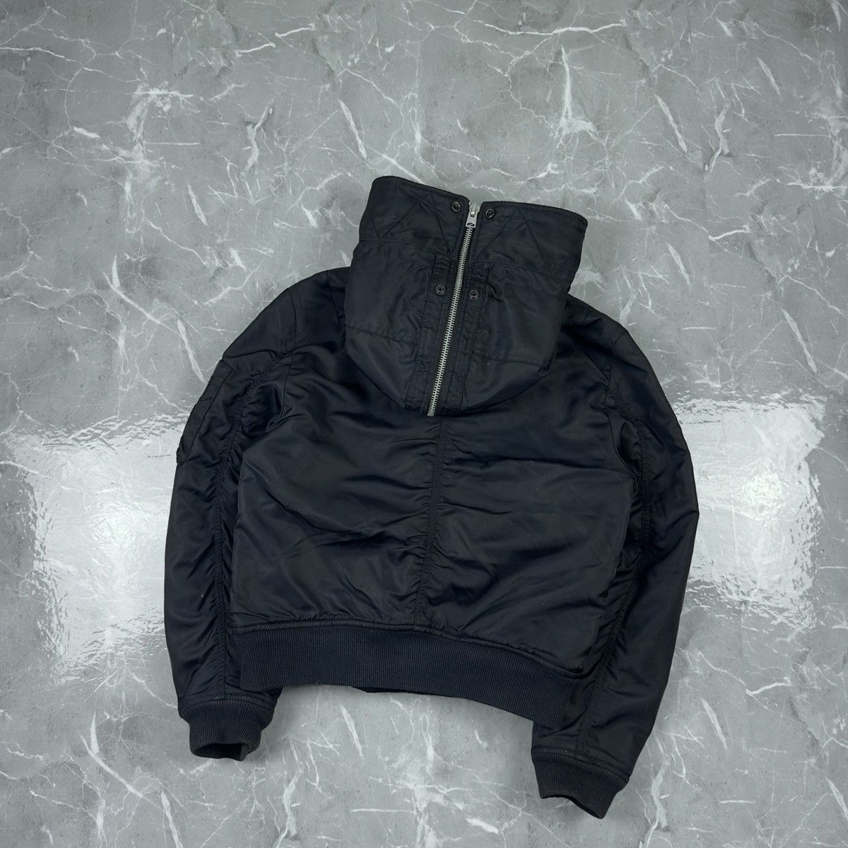 Allsaints All Saints Black Otis Bomber Jacket Size M Black Fur N-2b Size US S / EU 44-46 / 1 - 6 Thumbnail