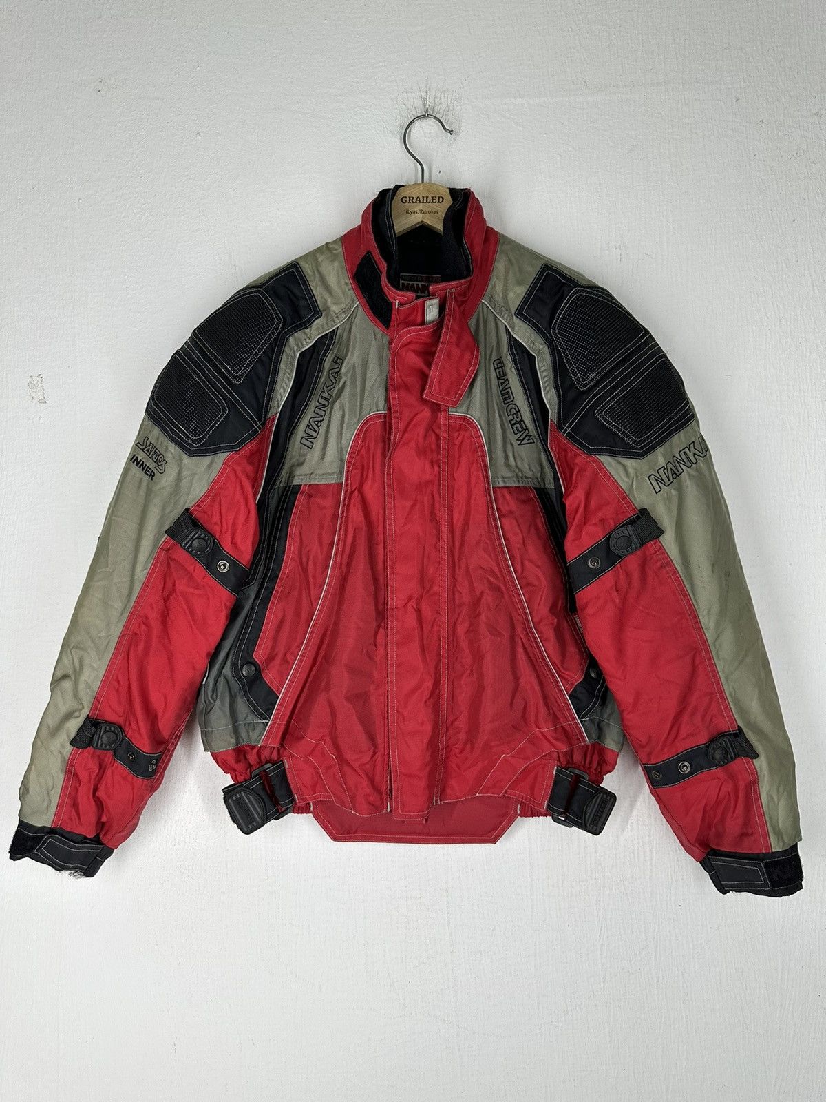 image of Racing x Sports Specialties Vintage Nankai Ride Motorcycle Jacket in Red, Men's (Size Medium)