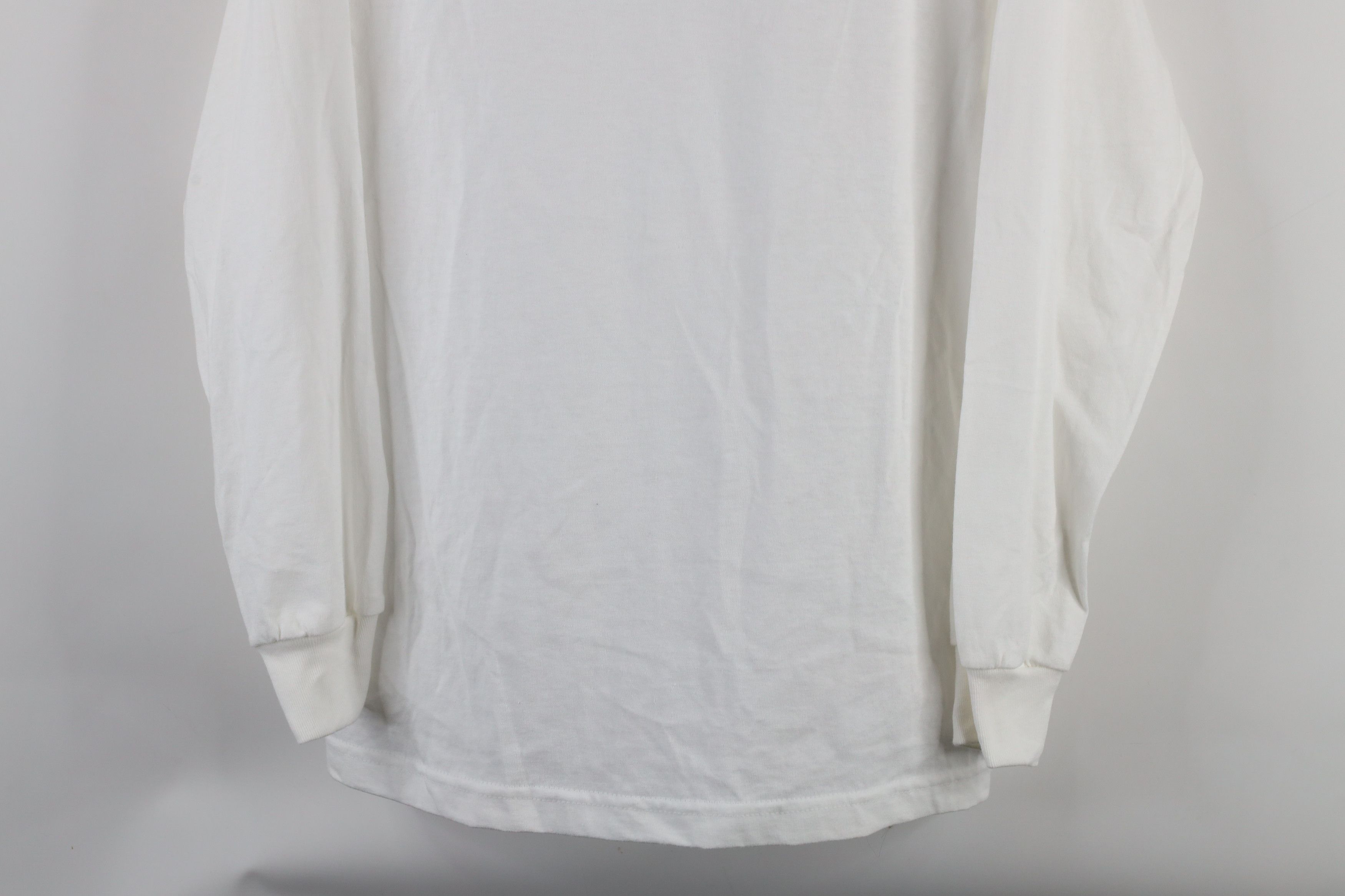 Vintage Vintage 90s Streetwear Cotton Long Sleeve T-Shirt White Size US M / EU 48-50 / 2 - 3 Thumbnail