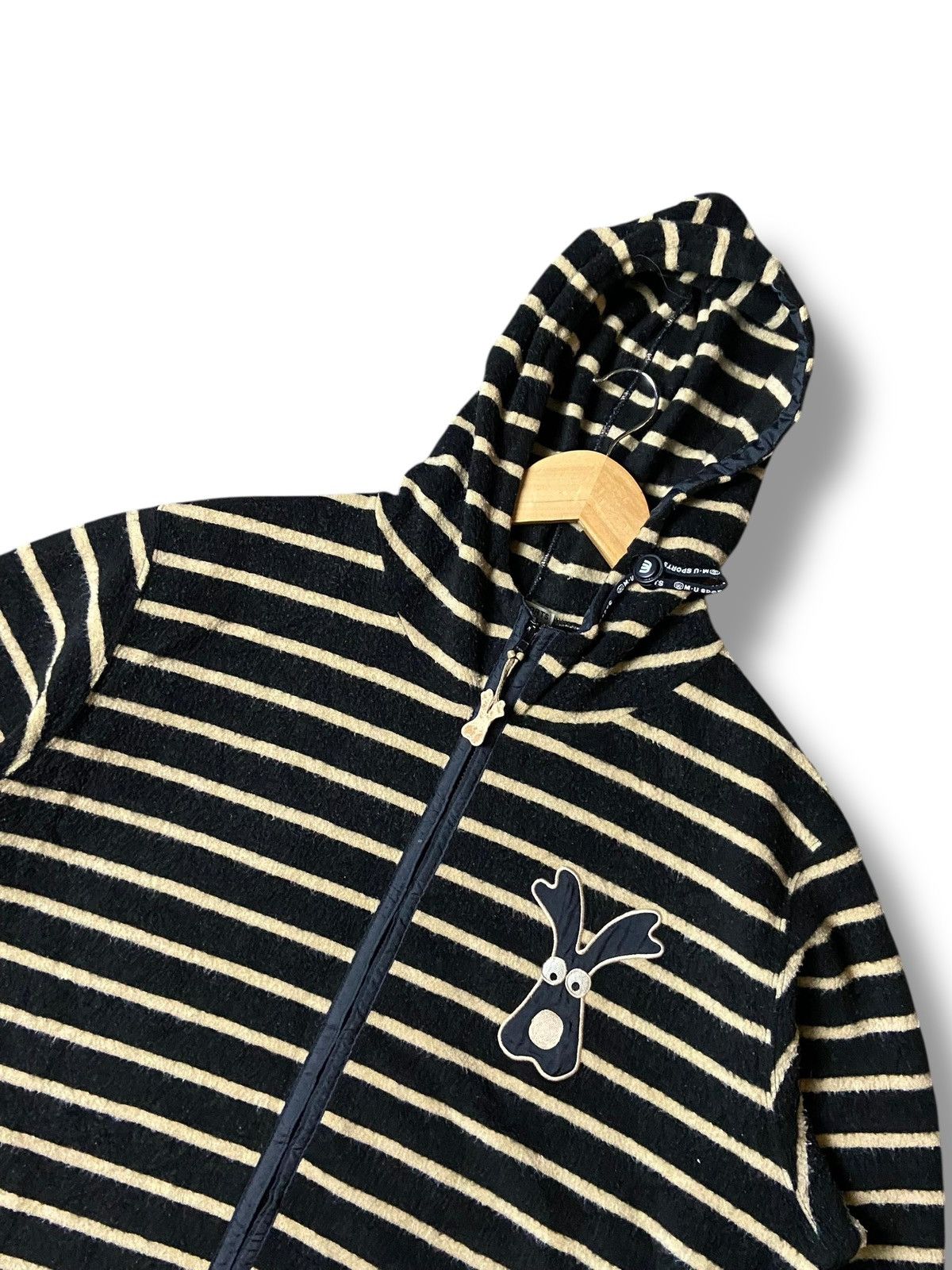 Japanese Brand × Vintage M.U Sports Brand Stripes Fleece Zipper Hoodie (123) Size US M / EU 48-50 / 2 - 4 Thumbnail