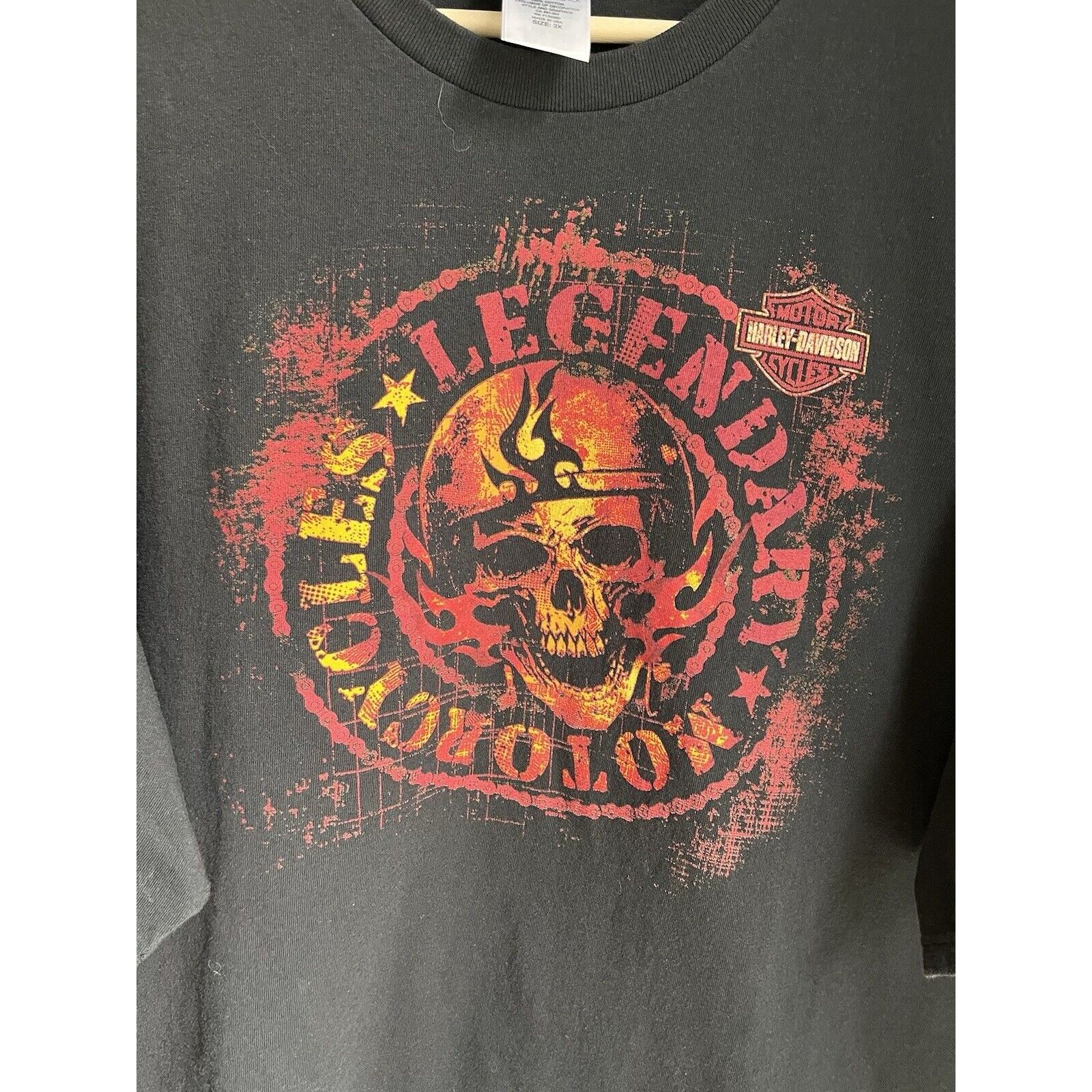 Harley Davidson VINTAGE STYLE HARLEY DAVIDSON MOTORCYCLES ILLINOIS SKULL TEE Size US XXL / EU 58 / 5 - 2 Thumbnail