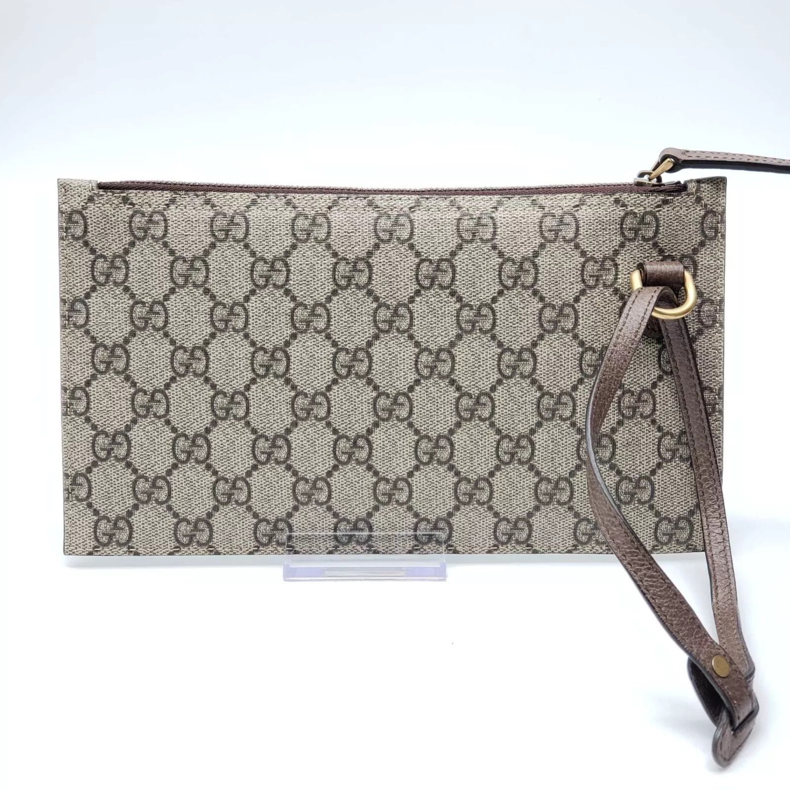 Gucci 100% Authentic Gucci Pouch/Wristlet Canvas Bag Size ONE SIZE - 1 Thumbnail