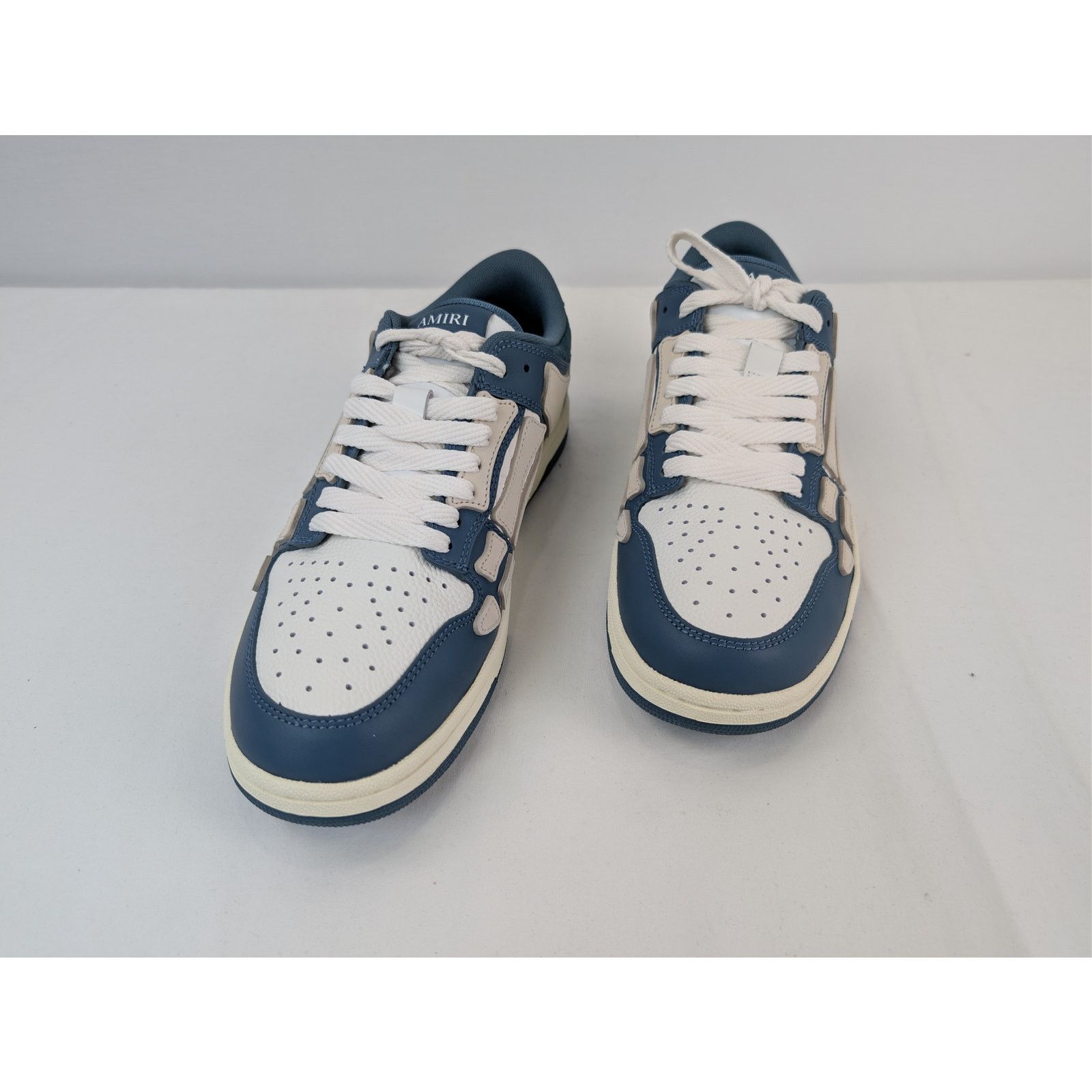 Amiri o1rshd1 Debossed MA Quad Skel Low-Top Sneakers Vintage Blue Size US 11 / EU 44 - 9 Thumbnail
