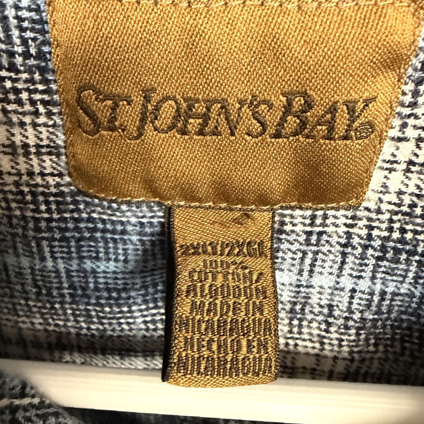 Vintage St. John's Bay Flannel Button Up Shirt Mens 2XLT Blue White Plaid Grunge Academia Size US XXL / EU 58 / 5 - 5 Thumbnail
