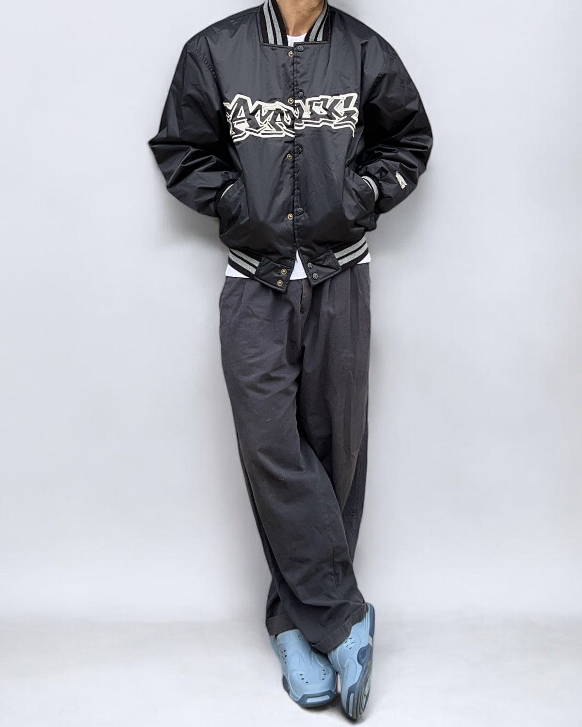 Analog Burton Analog 00s Graffiti Logo Padded Stadium Bomber Jacket Size US M / EU 48-50 / 2 - 2 Thumbnail