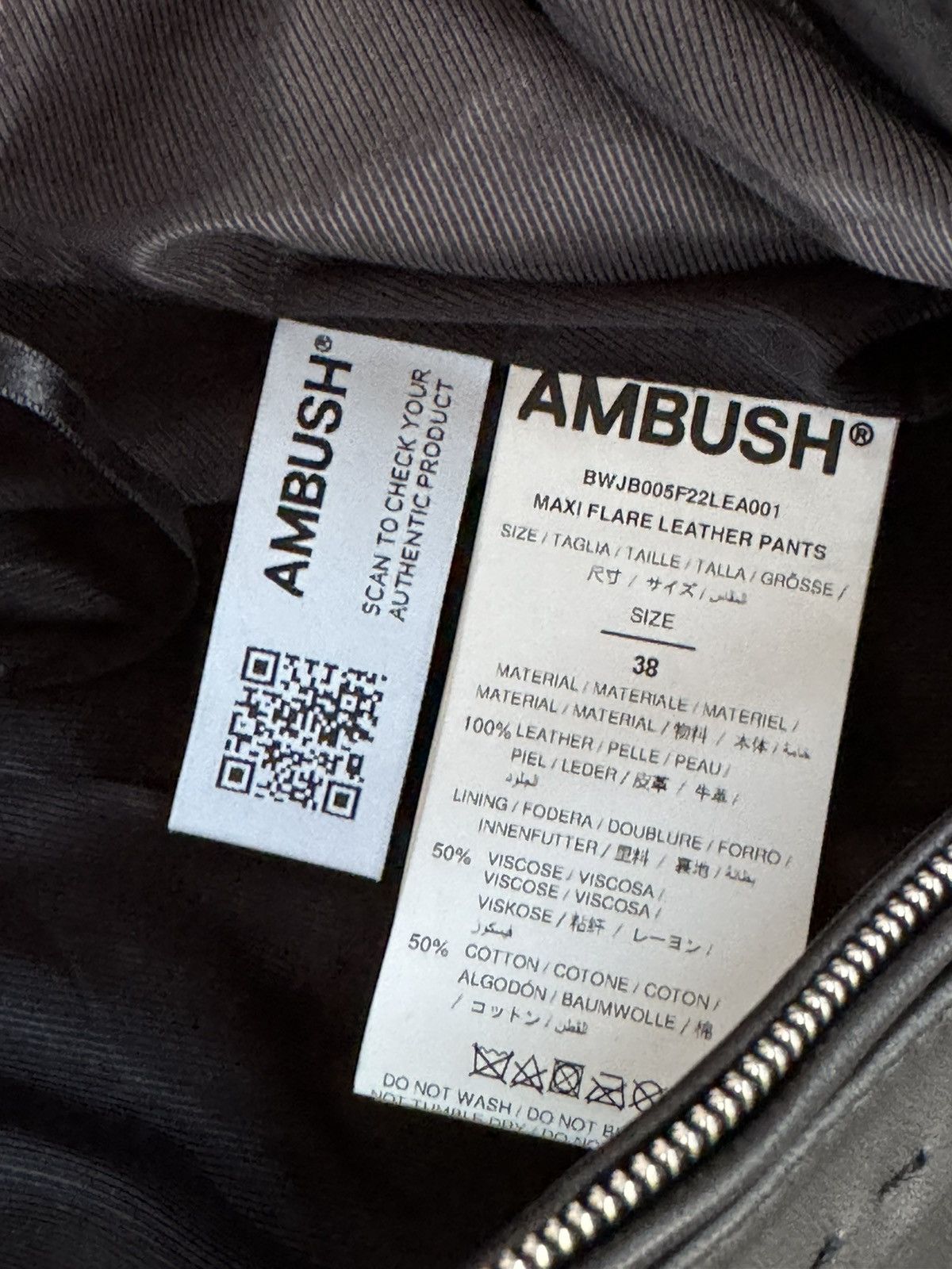Ambush Design New Ambush flared leather trousers, size XS, 38 IT Size 26" / US 2 / IT 38 - 5 Thumbnail