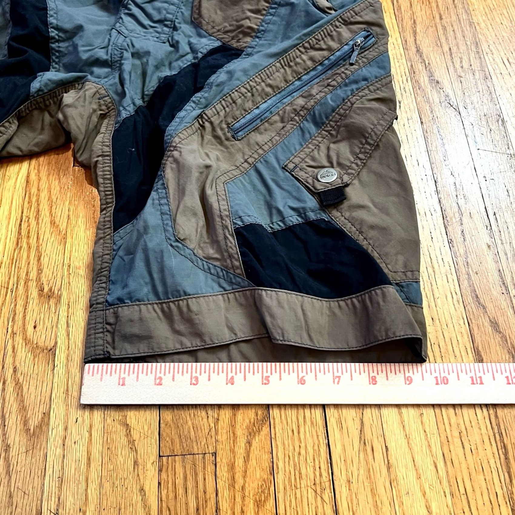 Vintage Trikava Cycle Cargo Shorts Mens Medium Blue Gray Belted Size US 31 - 7 Thumbnail