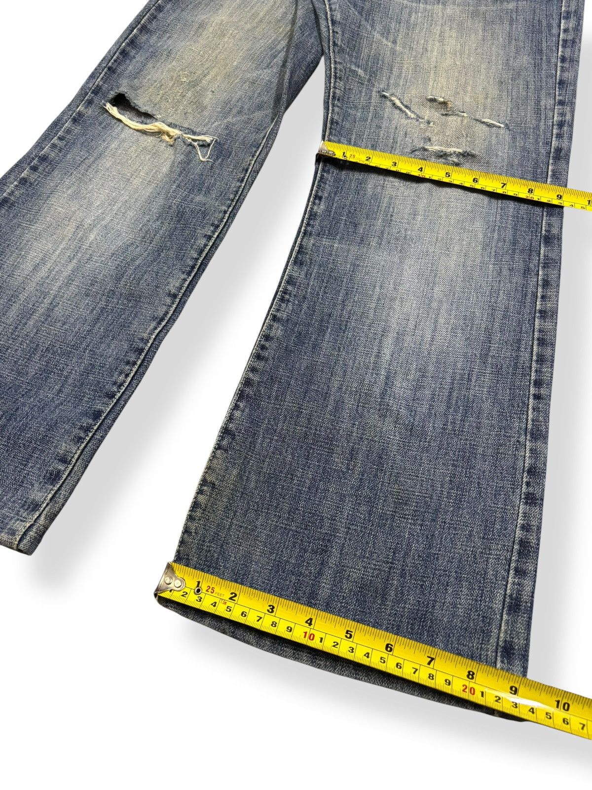 Versace Y2K Versace Jeans Couture Mud Wash Baggy Distressed Jeans Size US 31 - 16 Thumbnail