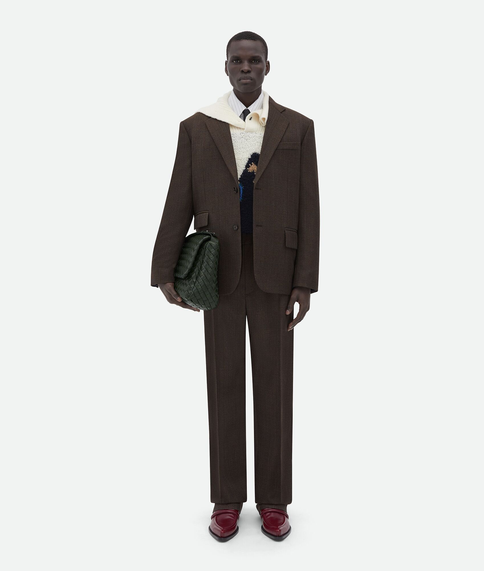 Bottega Veneta o1loc1c0325 750027 Elasticated Waist Prince Wales Wool Pant Size US 30 / EU 46 - 5 Thumbnail
