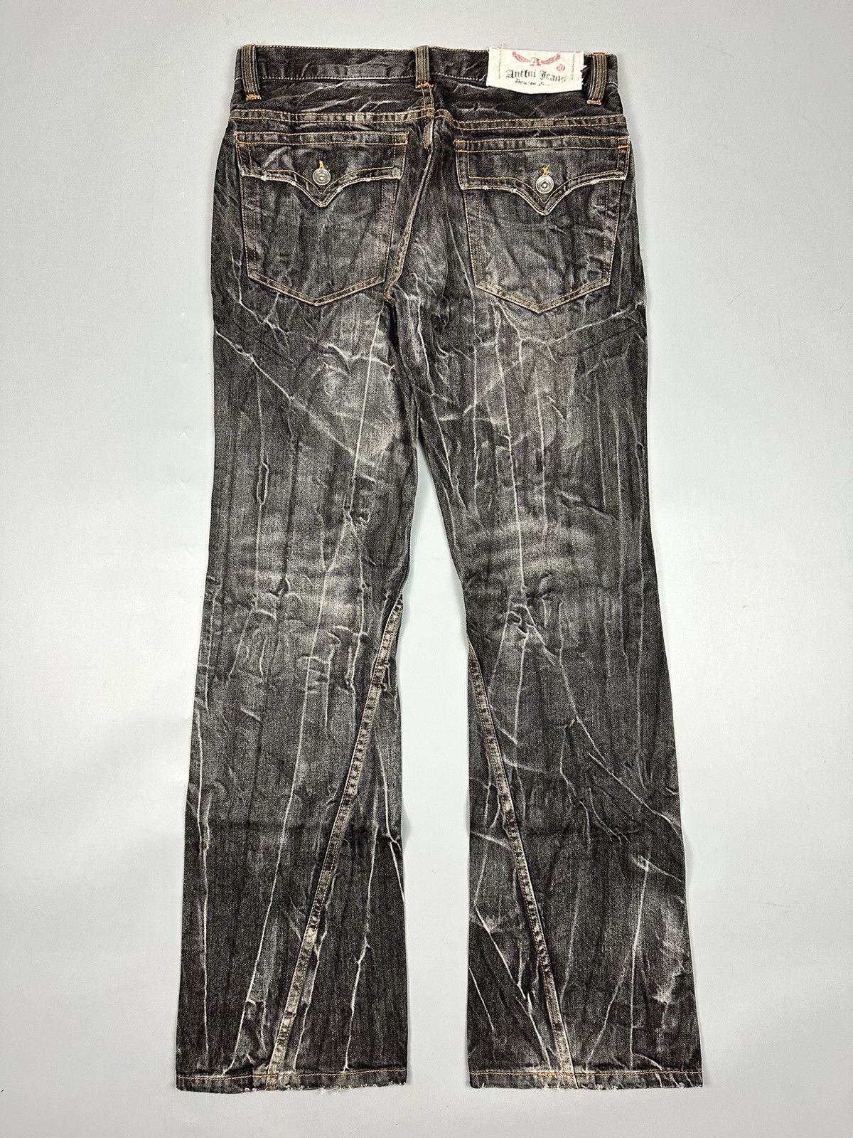Artful Dodger 🔥Rare🔥Vintage Antful Jeans Whiskered Flared Denim Size US 32 / EU 48 - 2 Thumbnail