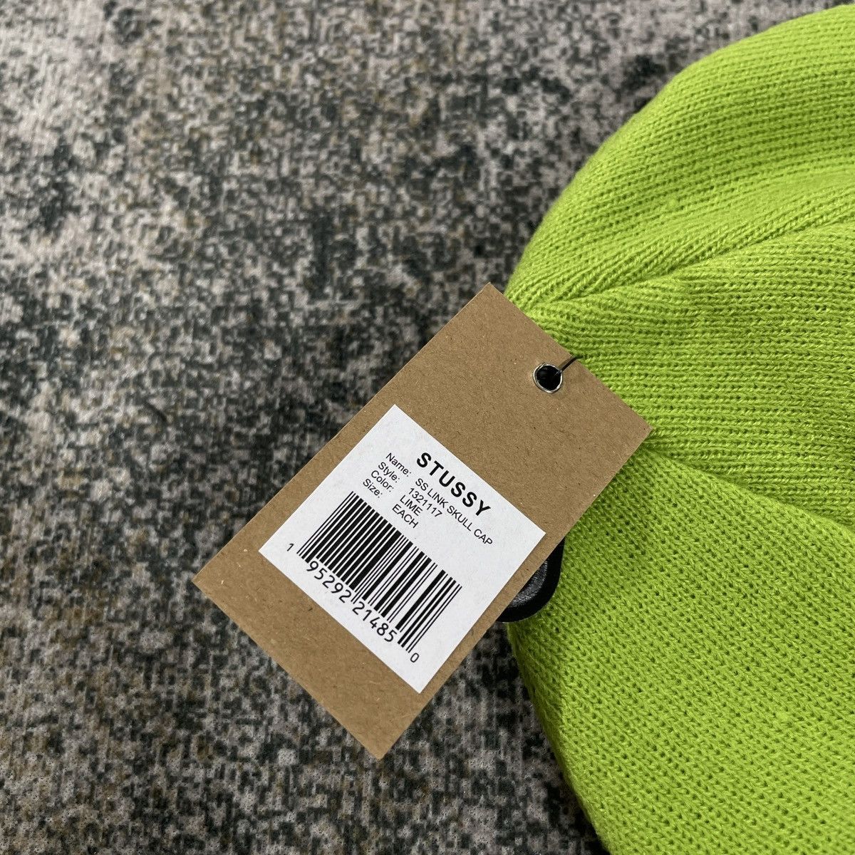 Stussy SKULLCAP STUSSY BEANIE - LIME Size ONE SIZE - 4 Thumbnail