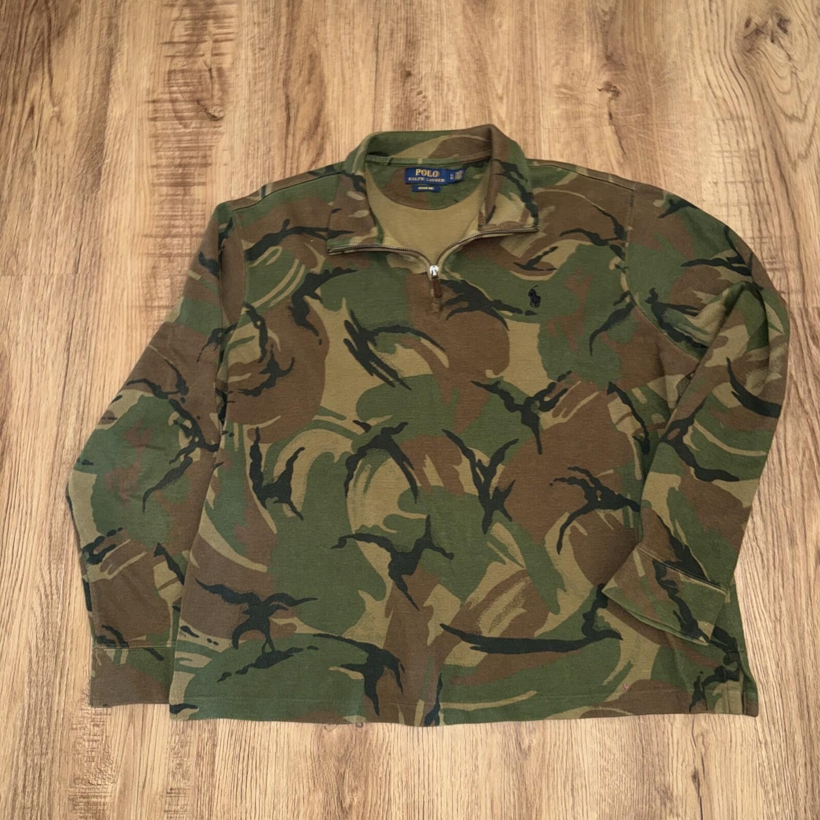 Polo Ralph Lauren Polo Ralph Lauren Camo Camouflage Estate 1/4 Zip Pullover Size US L / EU 52-54 / 3 - 3 Thumbnail
