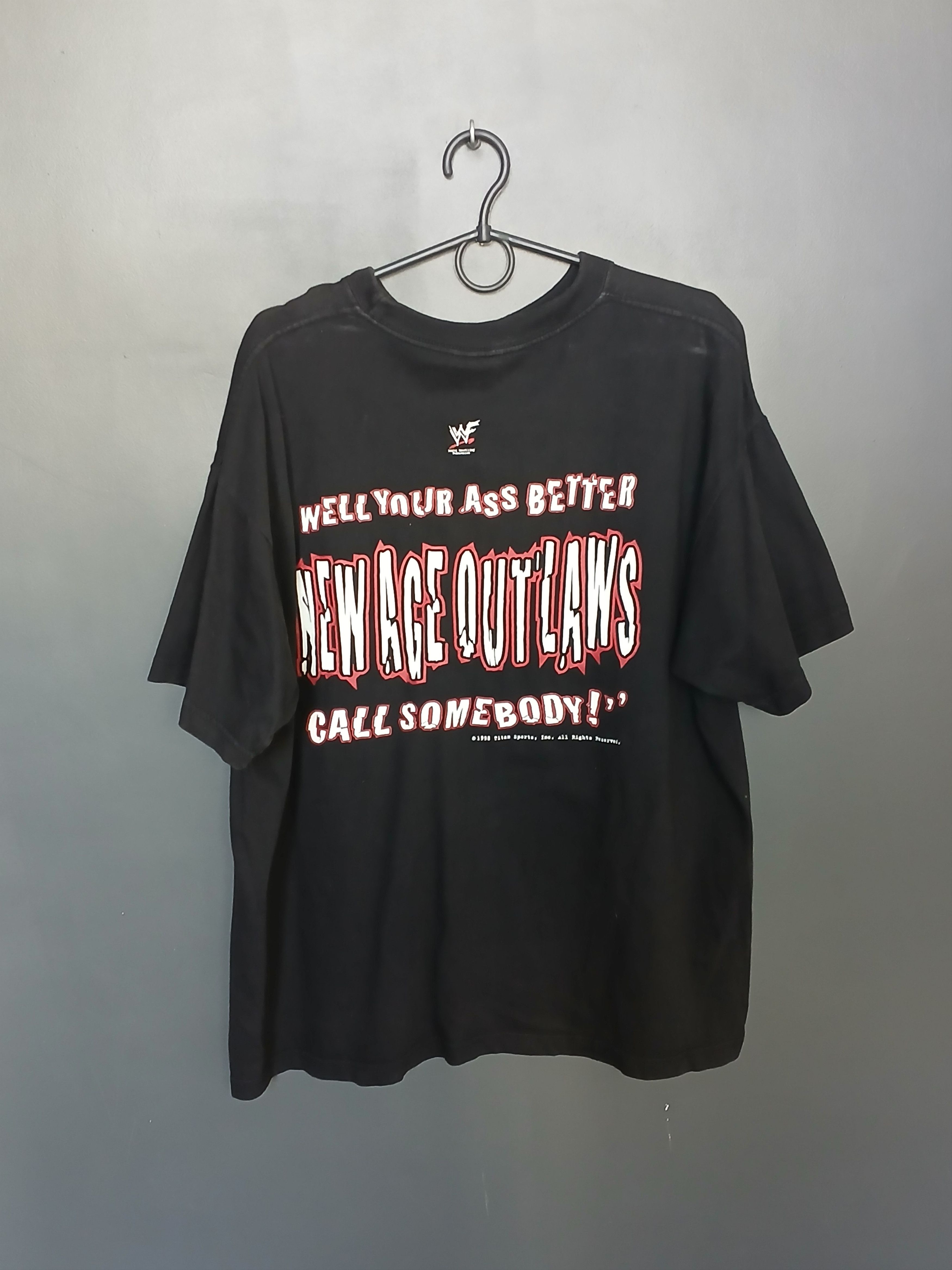 Vintage × WWE × WWF Vintage 1998 WWF The New Age Outlaws Wrestling T-Shirt Size US XL / EU 56 / 4 - 2 Thumbnail