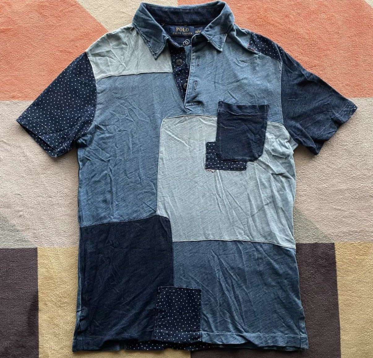 Polo Ralph Lauren Ralph Lauren Polo RL Patchwork Short Sleeve T-shirt K22 Size US S / EU 44-46 / 1 - 1 Thumbnail