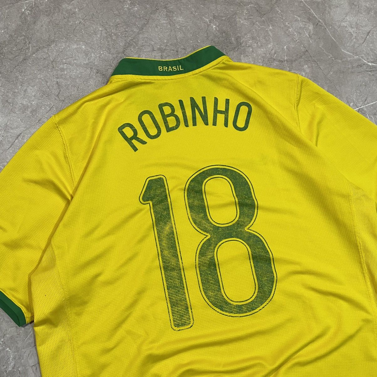 Nike × Vintage ROBINHO ! VINTAGE NIKE BRAZIL TEE SOCCER JERSEY NATION 00s Size US L / EU 52-54 / 3 - 8 Thumbnail