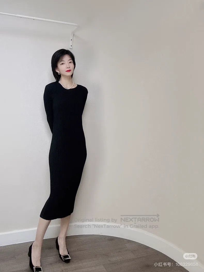 Issey Miyake Issey Miyake Toothpick Pleat Long Sleeve Dress Size M / US 6-8 / IT 42-44 - 1 Thumbnail