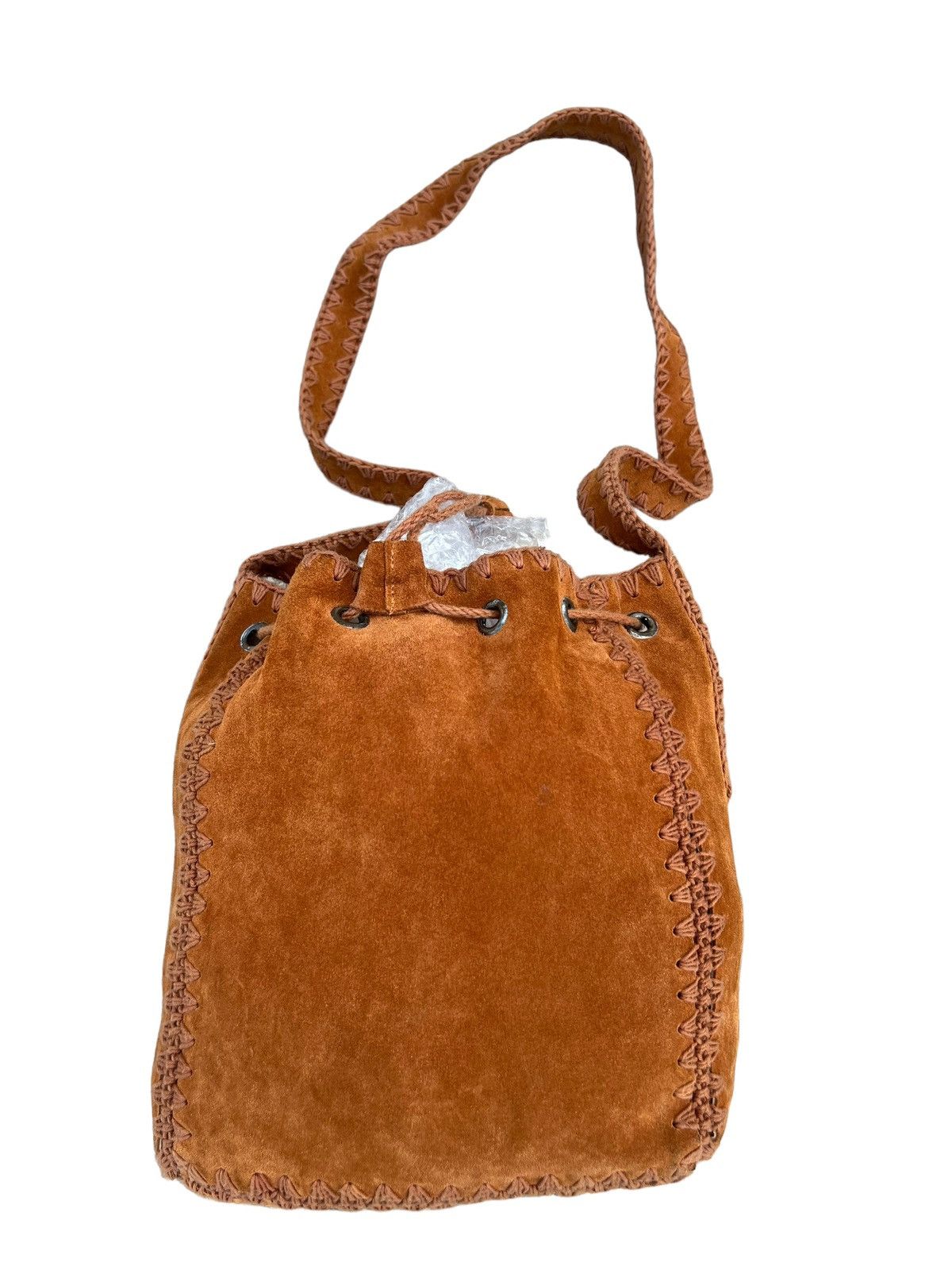 image of Vintage La Grazie Japan Suede Leather Bucket Bag, Men's