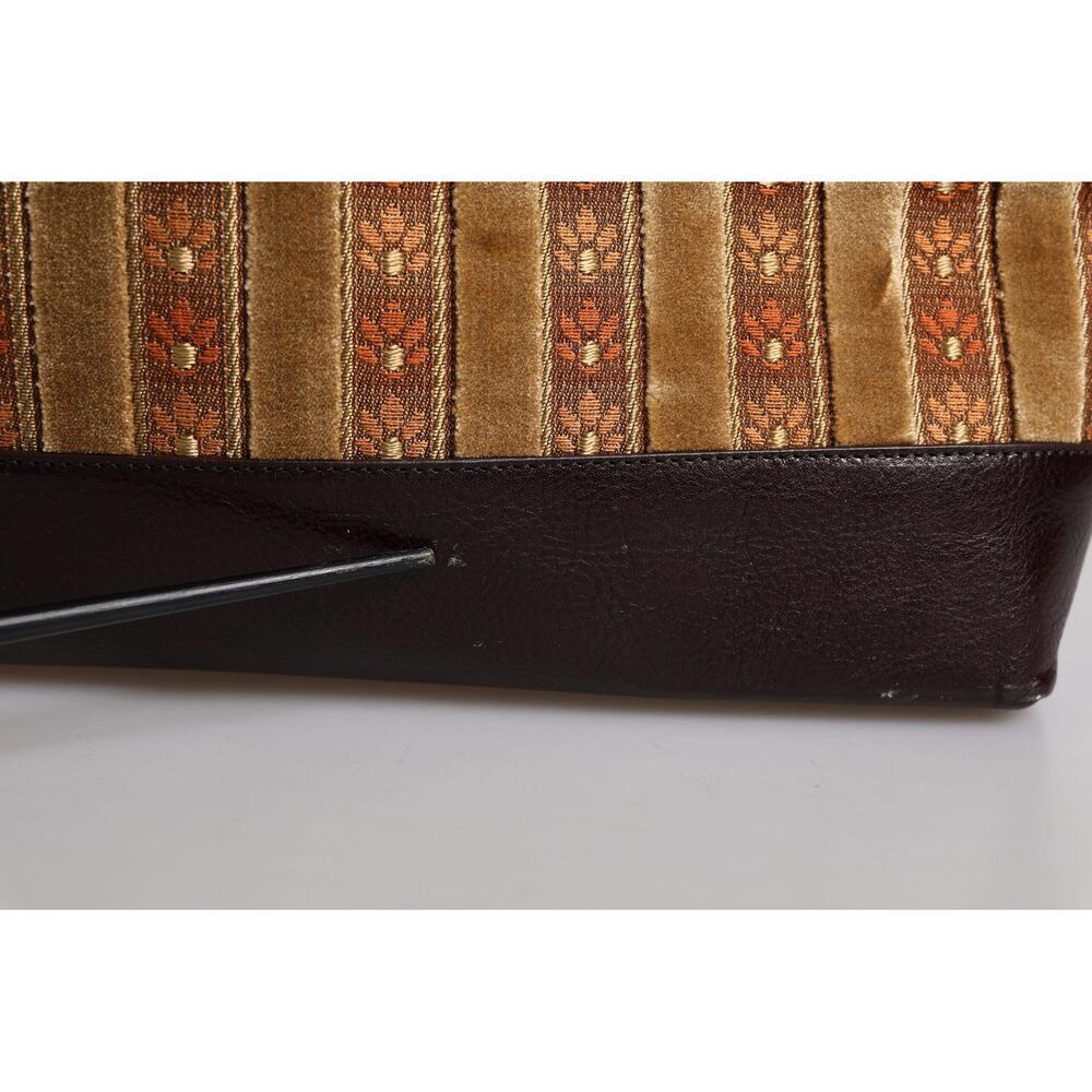 Dolce & Gabbana Dolce & Gabbana Beige Maroon Velvet Leather Jacquard Travel Size ONE SIZE - 5 Thumbnail