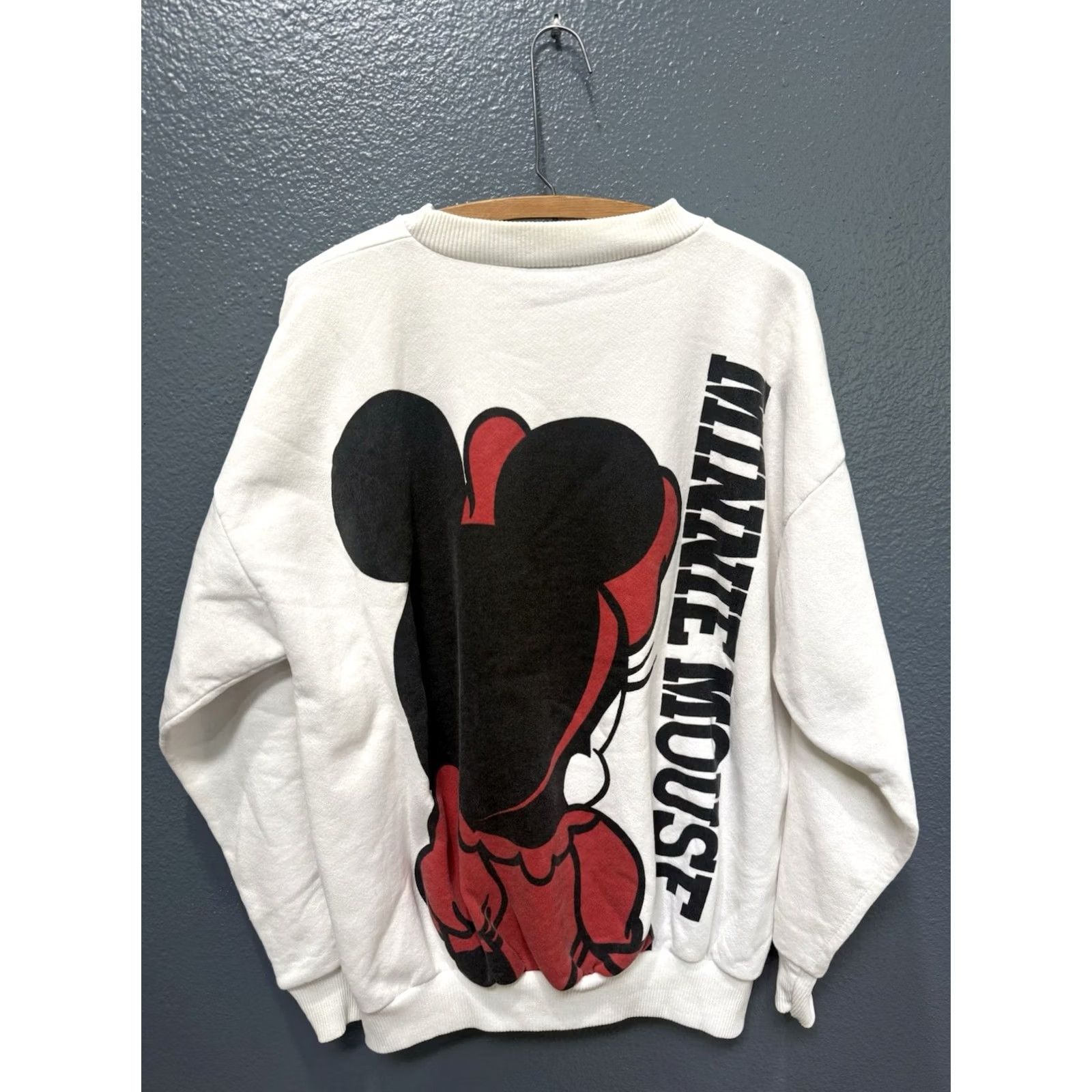 Disney VINTAGE 80s Disney Minnie Mouse All Over Print Sweatshirt White L Men Regular Pullover Shirts/ Sweatshirt Size US L / EU 52-54 / 3 - 6 Thumbnail