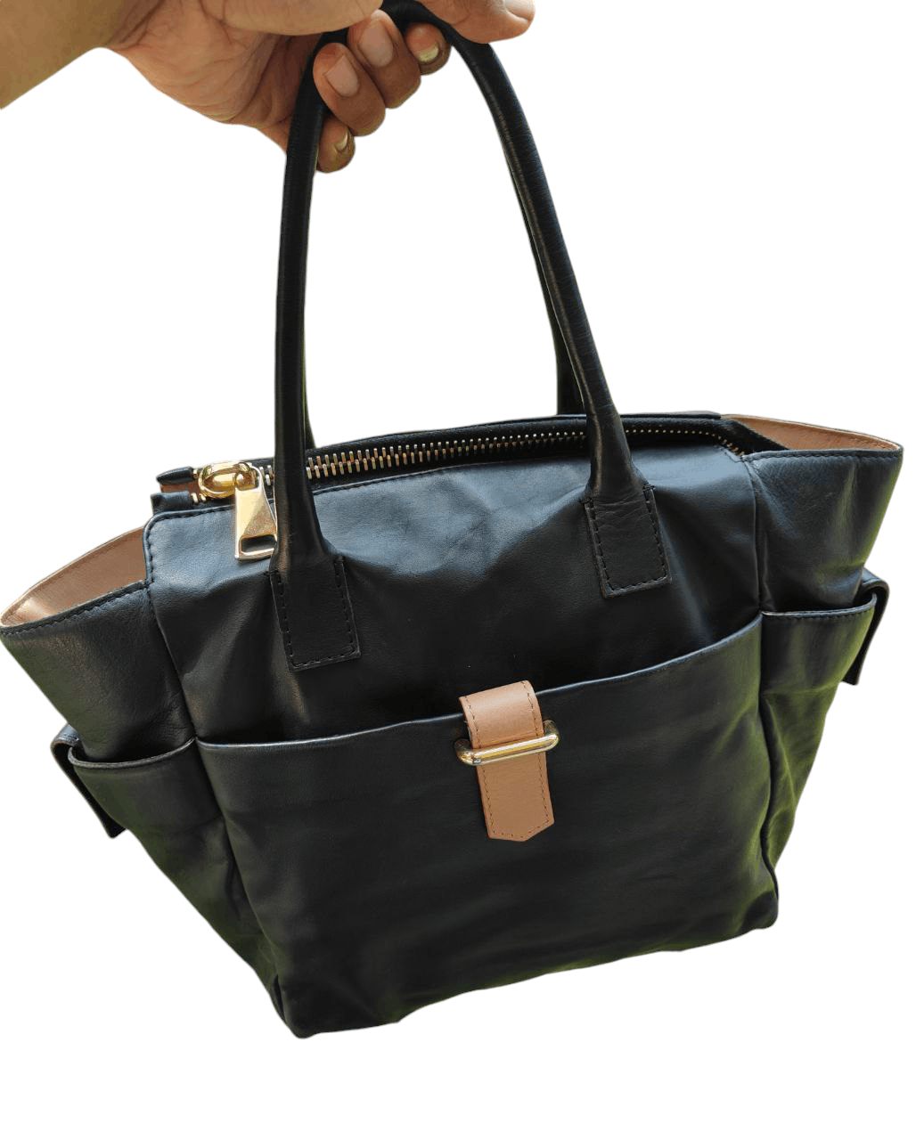 Comme des Garcons ❎ Italian Leather Handbag, Raccagni Zipper Size ONE SIZE - 2 Thumbnail