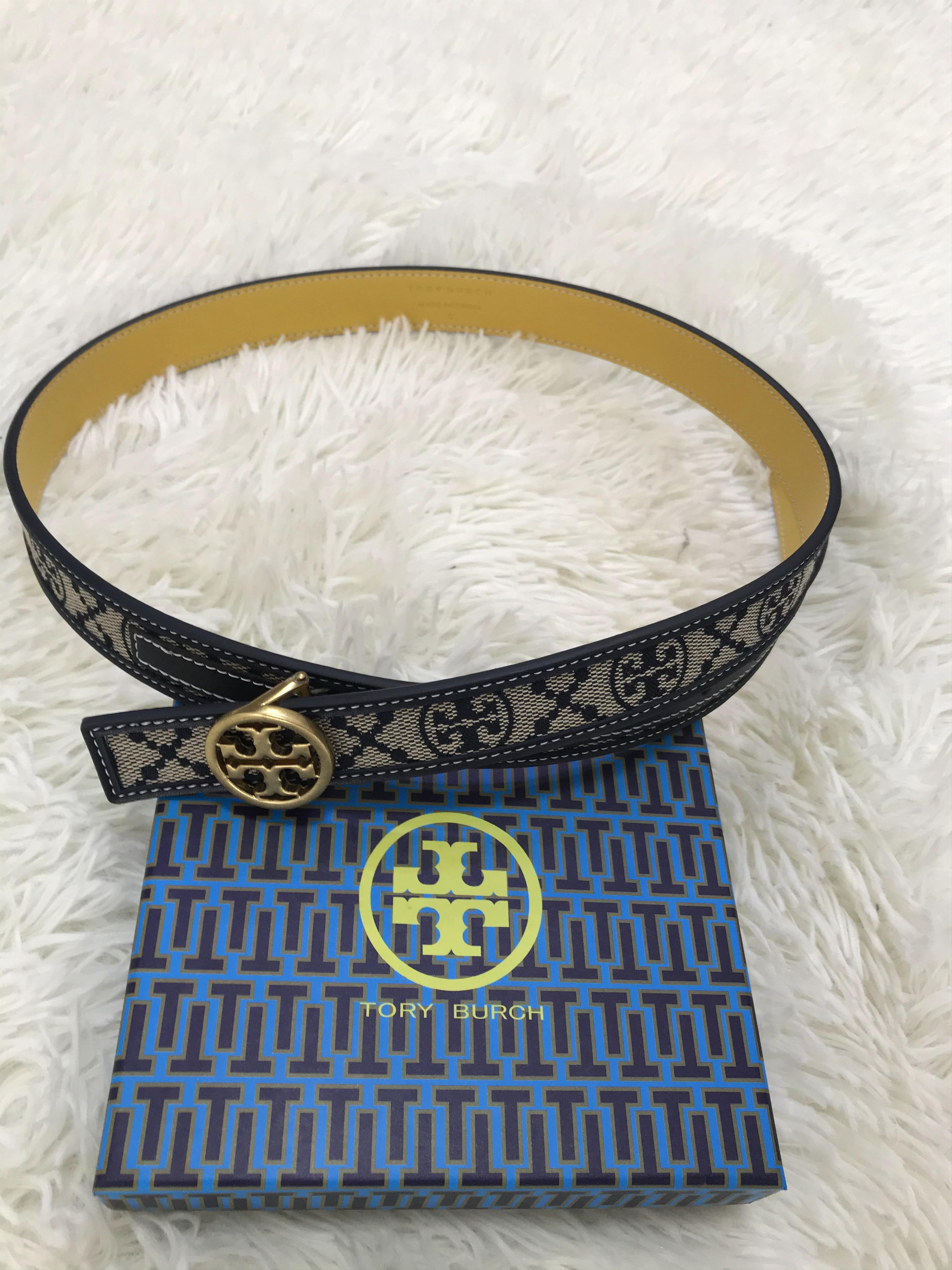 Tory Burch Tory Burch women's T Monogram Jacquard Belt Size ONE SIZE - 3 Thumbnail