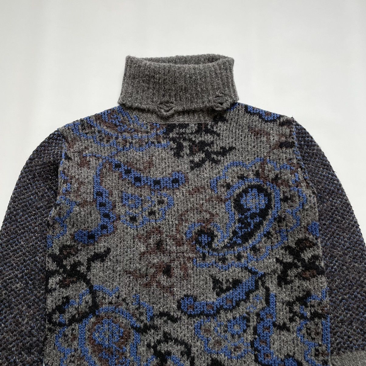 Comme des Garcons A/W 20 Paisley Distressed Wool Sweater Size US M / EU 48-50 / 2 - 2 Thumbnail