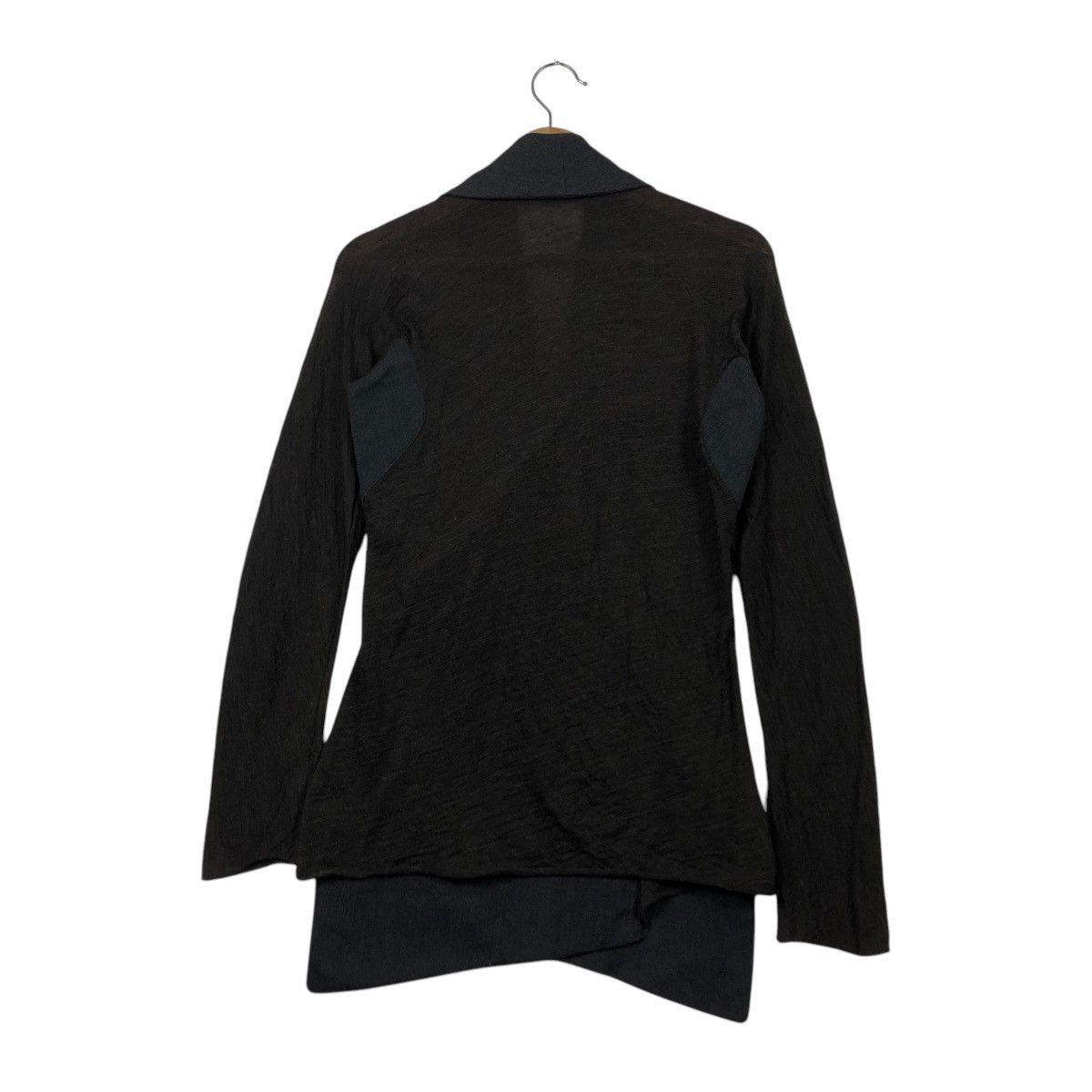 Yohji Yamamoto VINTAGE DOUBLE COLLAR JACKET ASYMMETRICAL DESIGN RICH BLACK Size M / US 6-8 / IT 42-44 - 9 Thumbnail