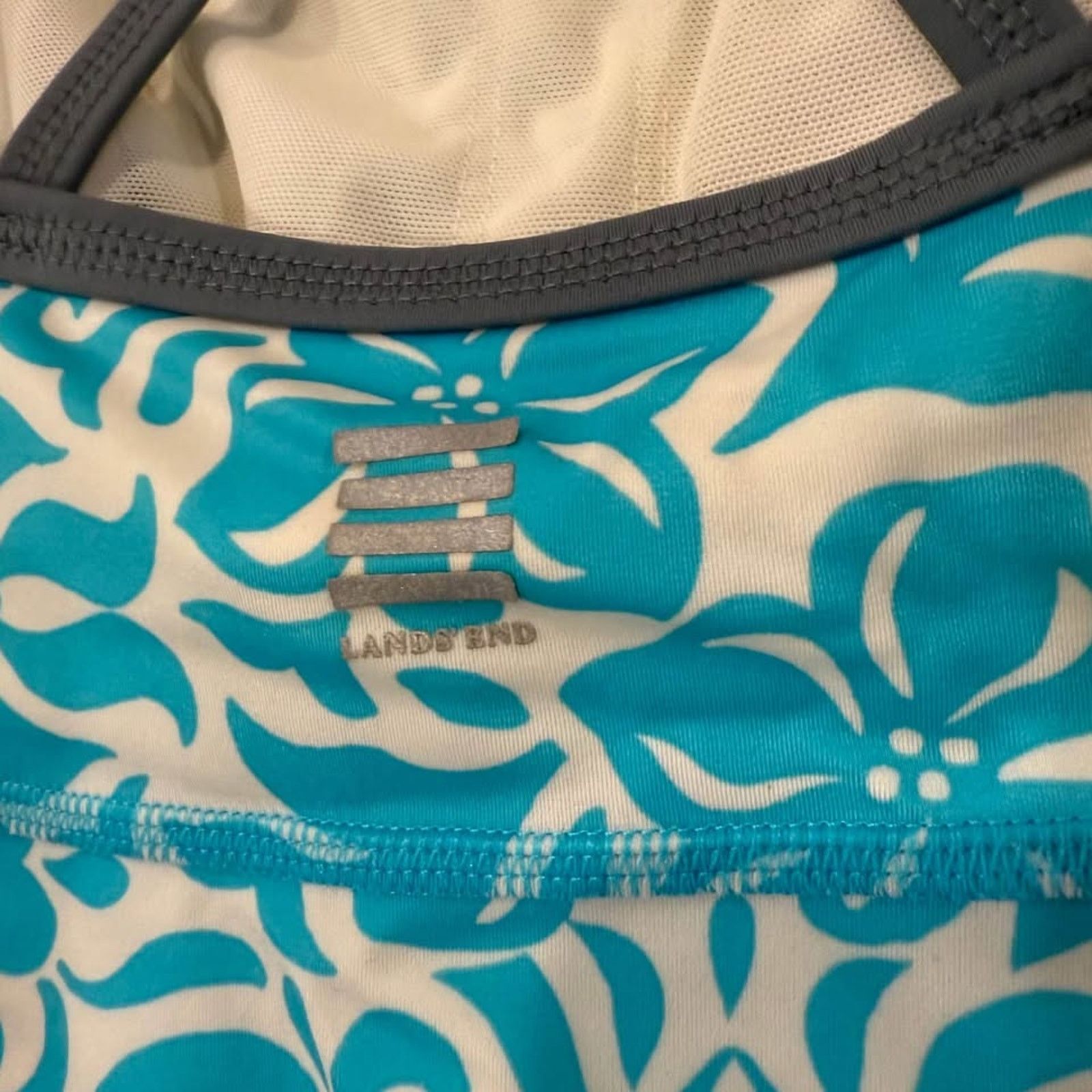 Lands' End Lands End Tankini Swim Top Padded Shelf Bra Women's 4 Floral Size S / US 4 / IT 40 - 5 Thumbnail