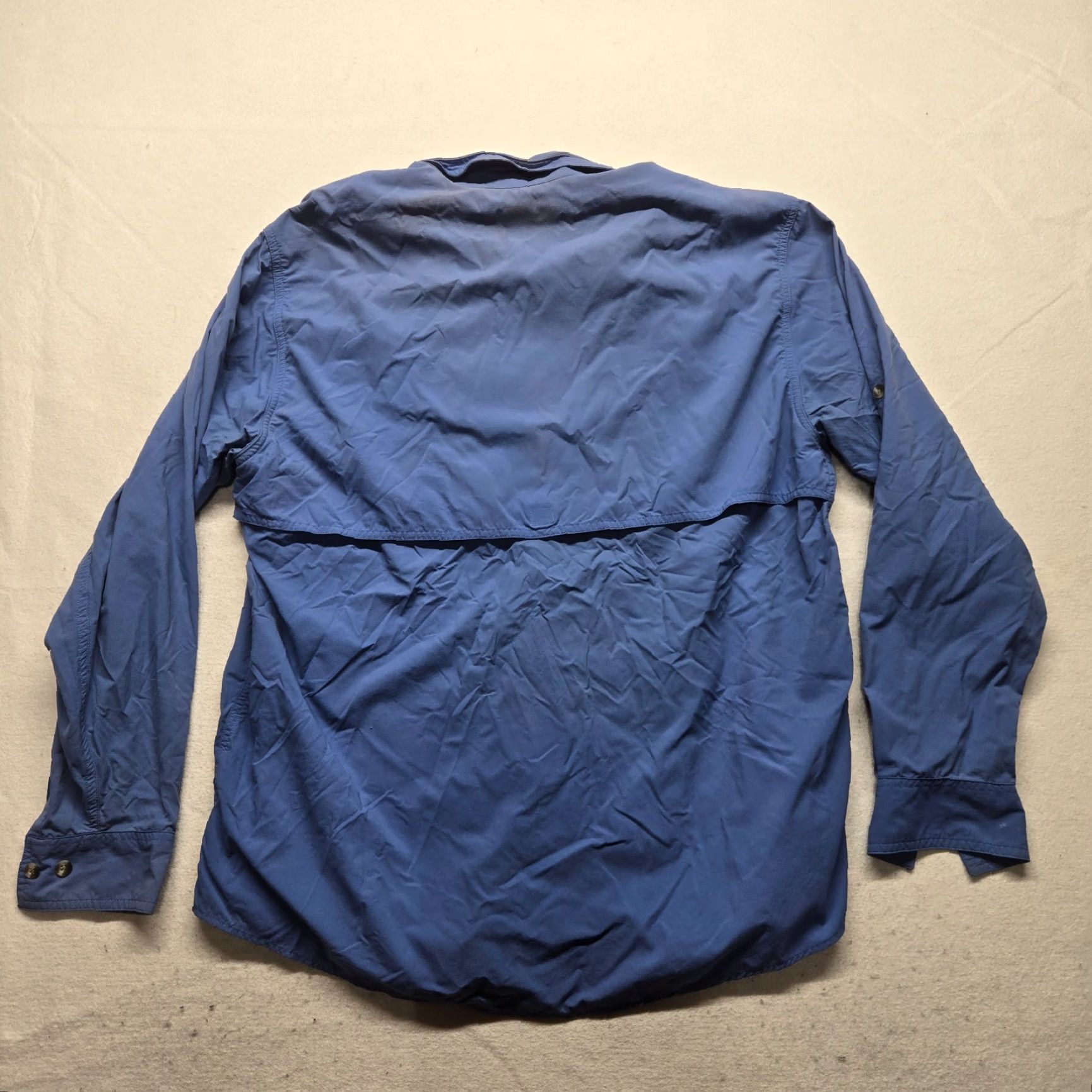 Vintage Sportswear Shirt Fishing Solid Blue Long Sleeve Button-Up Adult Men's XL Size US XL / EU 56 / 4 - 6 Thumbnail