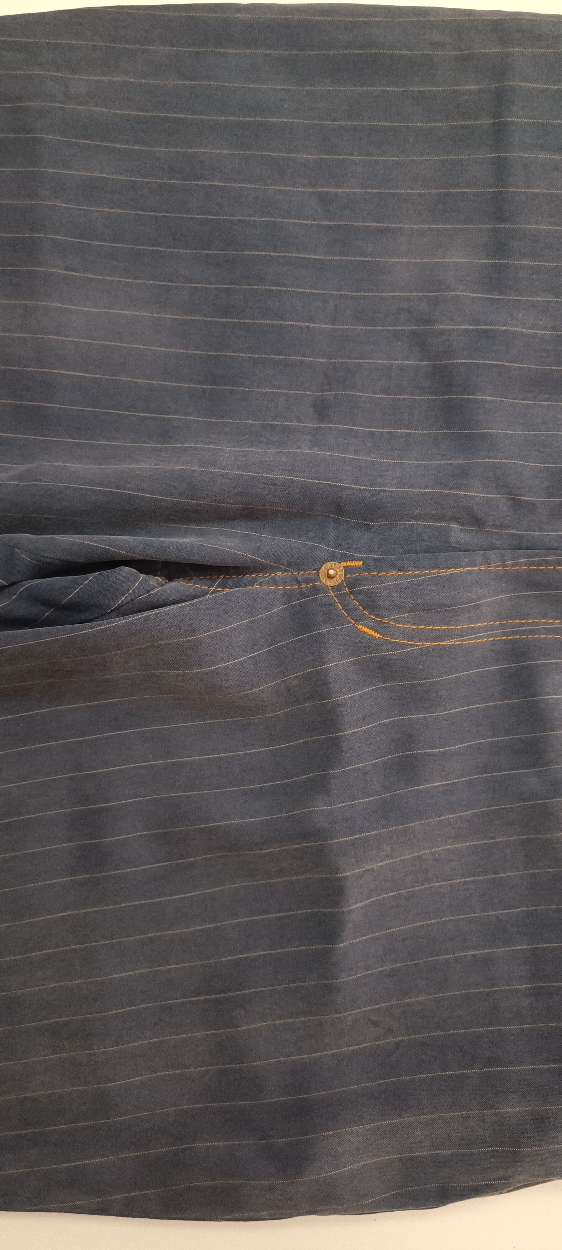 Jean Paul Gaultier Grayish blue pants with fine white vertical stripes Size 27" / US 4 / IT 40 - 5 Thumbnail