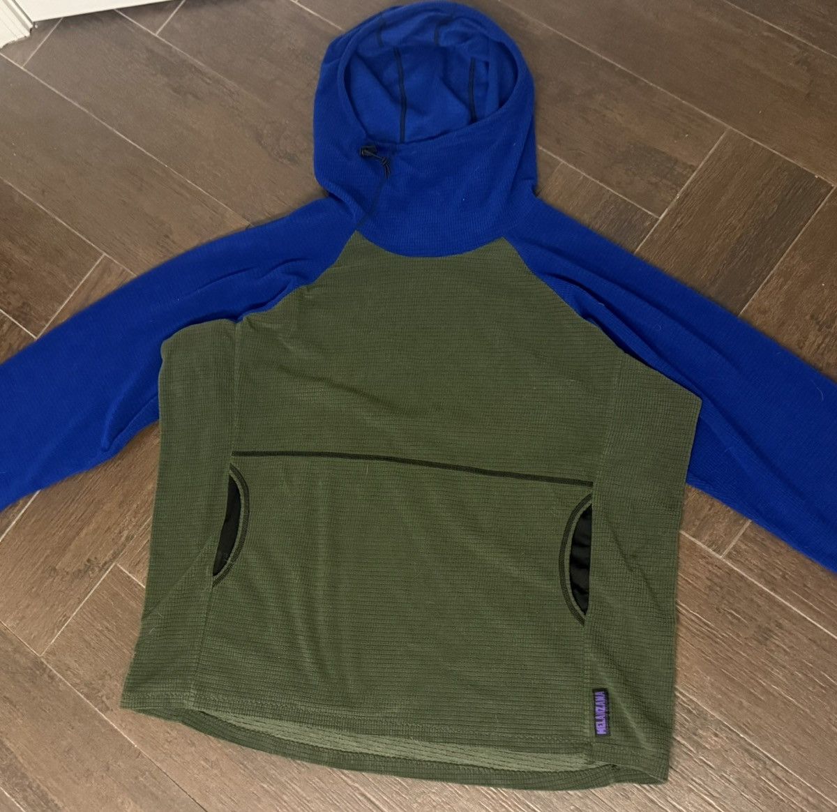 Melanzana Melanzana Microgrid Hoodie Mens XXL Green Blue Fleece Size US XXL / EU 58 / 5 - 1 Thumbnail