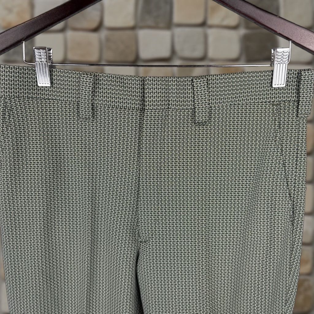 Blair NOS John Blair Polyester Pants Mens 32x28 Spruce Green Disco Vintage 60s 70s USA Size US 32 / EU 48 - 1 Thumbnail