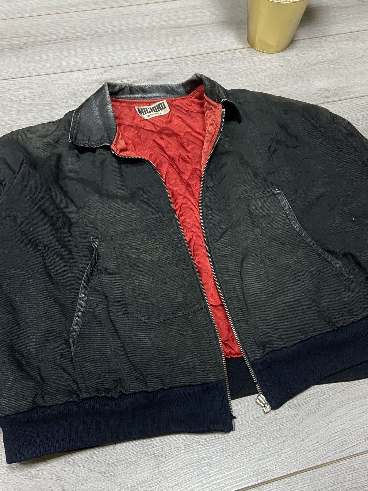 Michiko Koshino Michiko Koshino London leather bomber jacket spell out Size US L / EU 52-54 / 3 - 6 Thumbnail