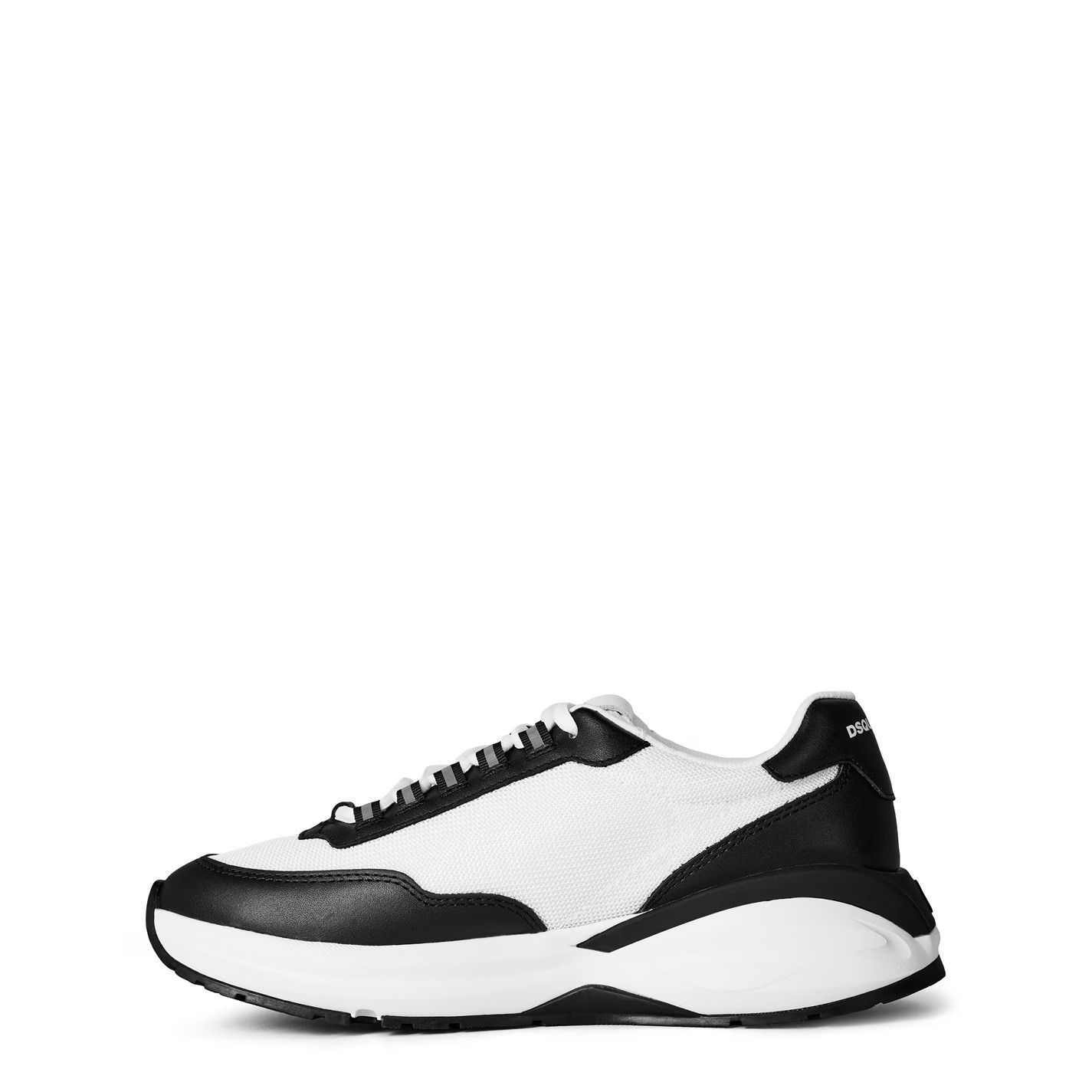 Dsquared2 o1g2r1mq0426 Leather Dash Sneakers in Black/White Size US 10.5 / EU 43-44 - 2 Thumbnail