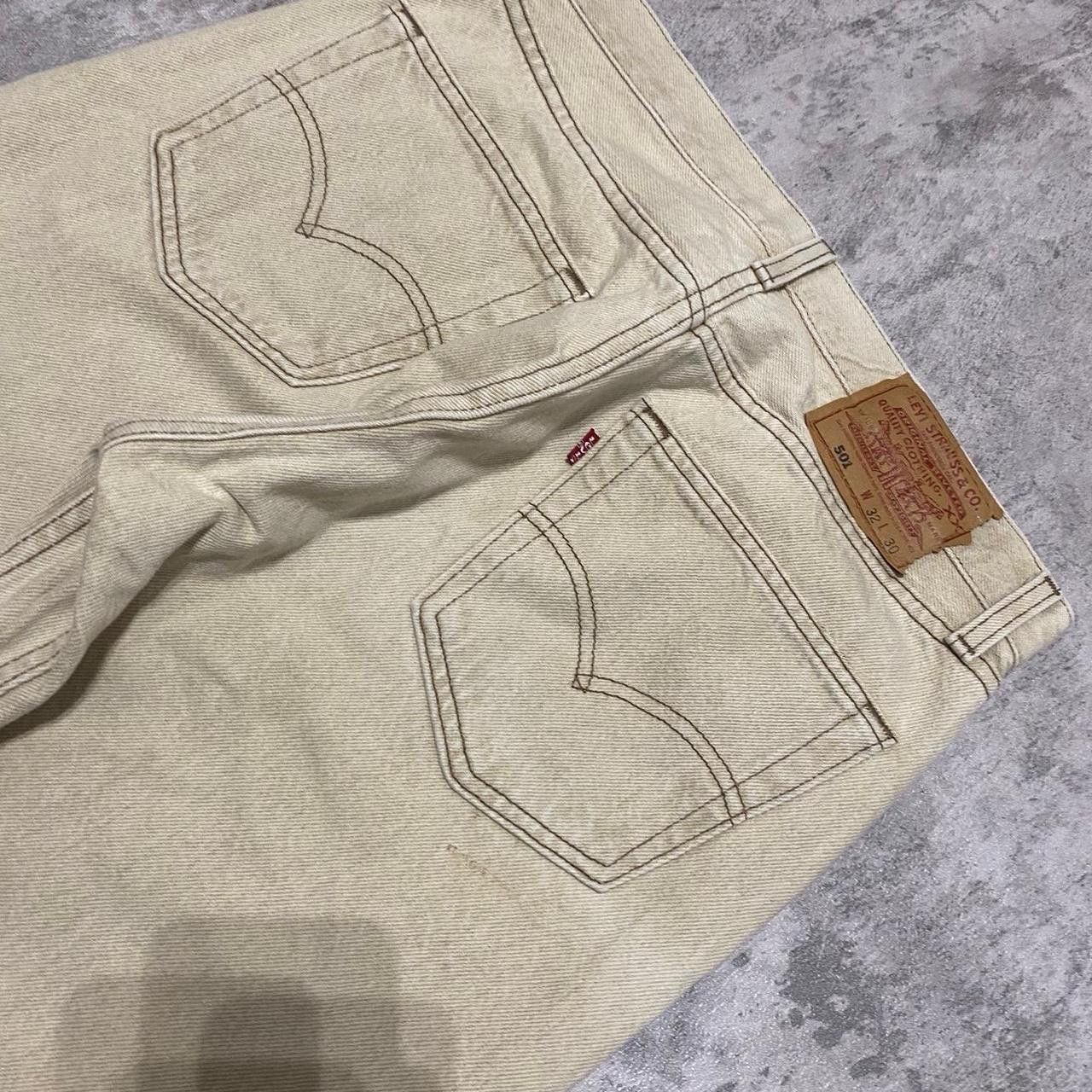 Levi's 90s Vintage Made in USA Tan Levi's 501 straight leg Size US M / EU 48-50 / 2 - 1 Thumbnail